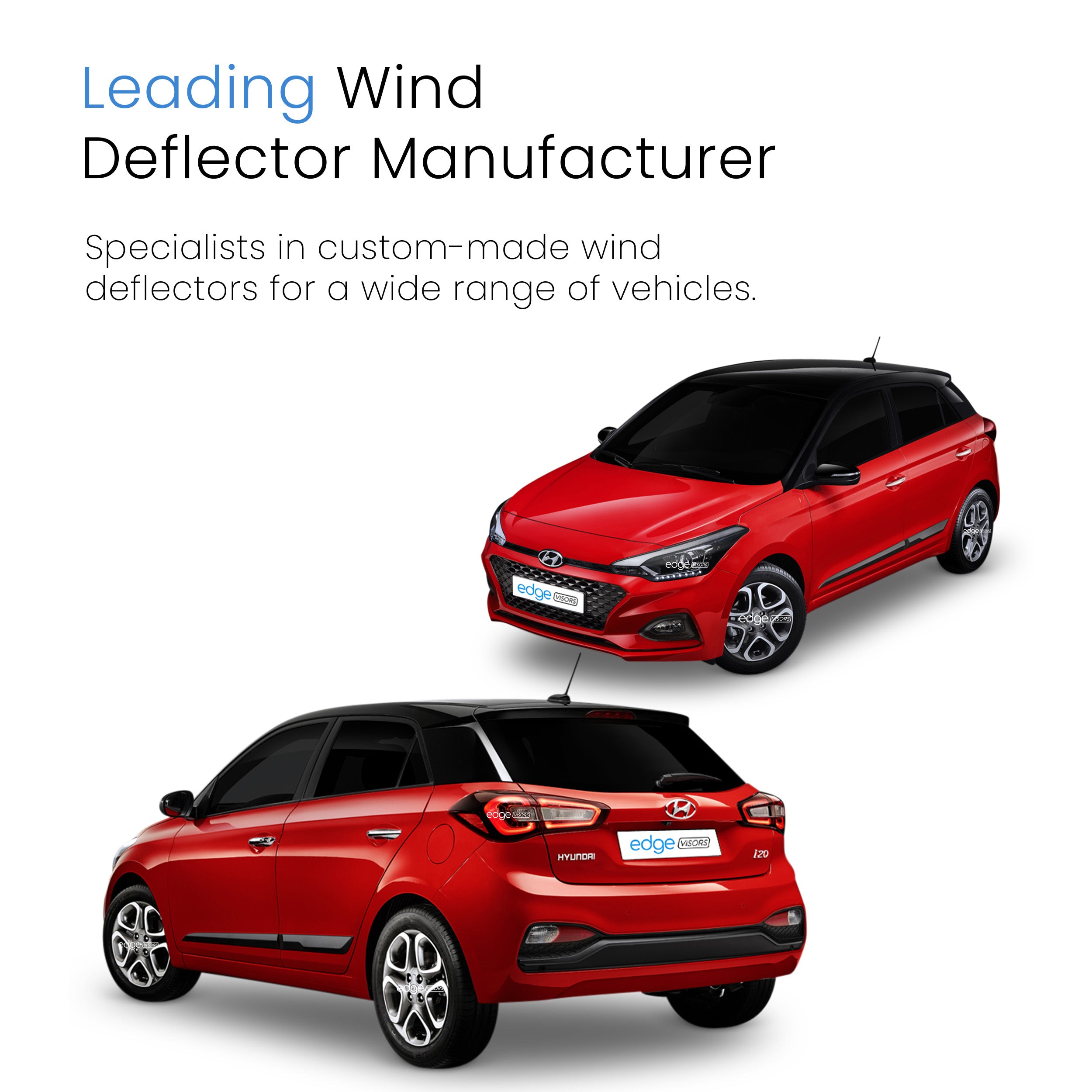 Hyundai i20 MK2 2015-2020 5 Door Hatchback Wind Deflectors 4pc