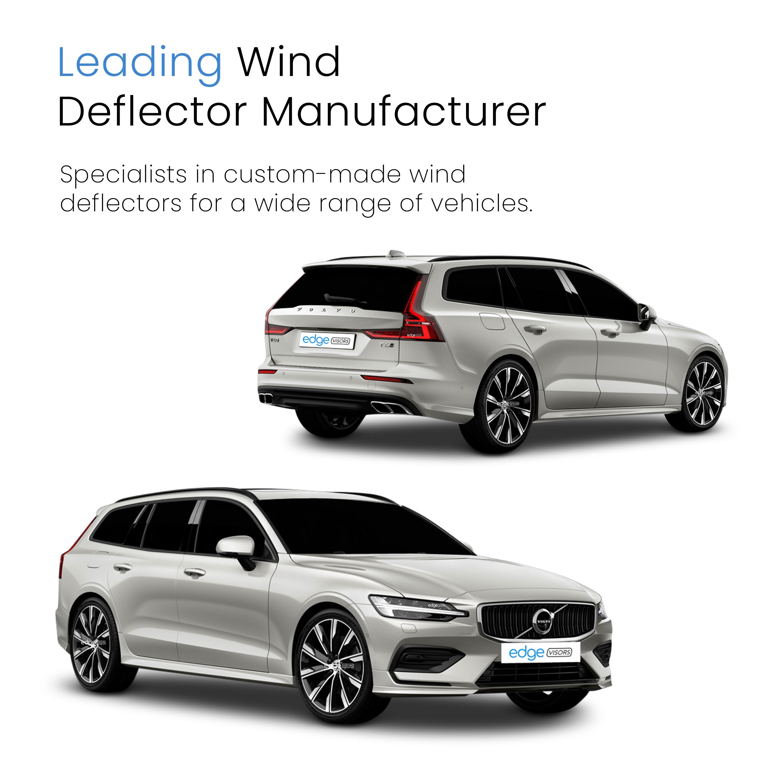 Volvo V60 MK2 2018-Onwards 5 Door Estate Wind Deflectors 4pc
