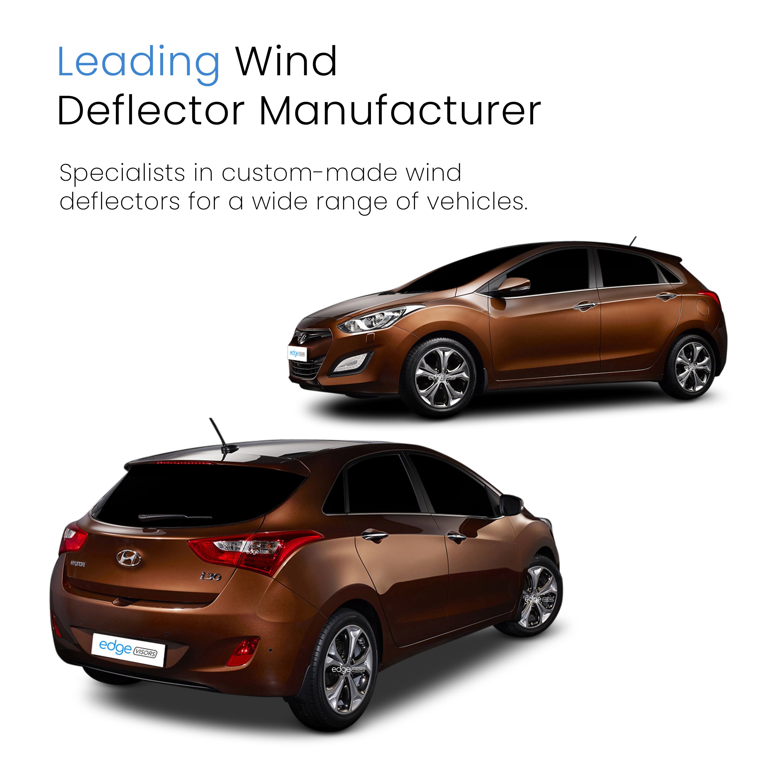 Hyundai i30 MK2 2012-2017 5 Door Hatchback Wind Deflectors 4pc