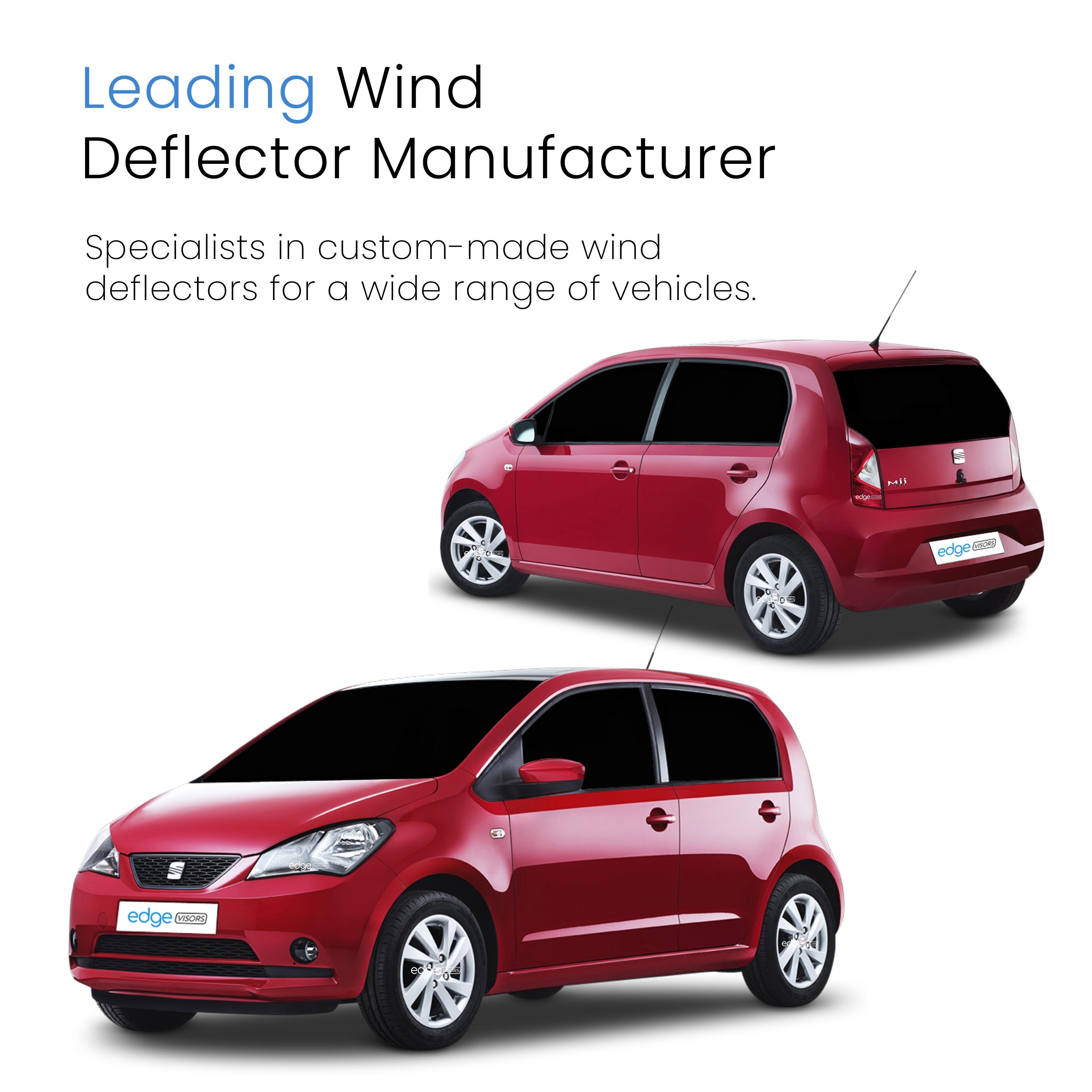 Seat Mii MK1 2012-2019 5 Door Hatchback Wind Deflectors 2pc
