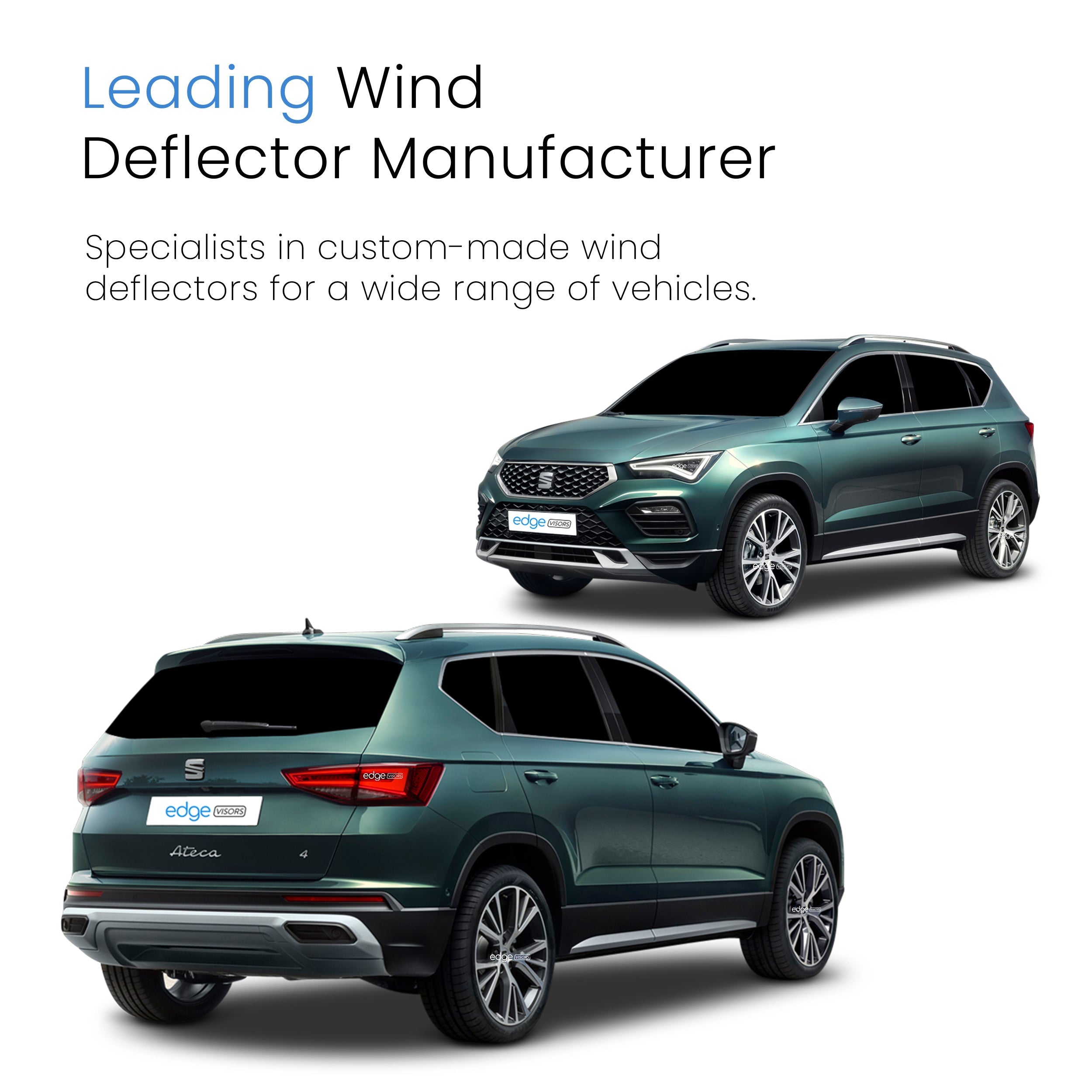 Seat Ateca MK1 2016-Onwards 5 Door SUV Wind Deflectors 4pc