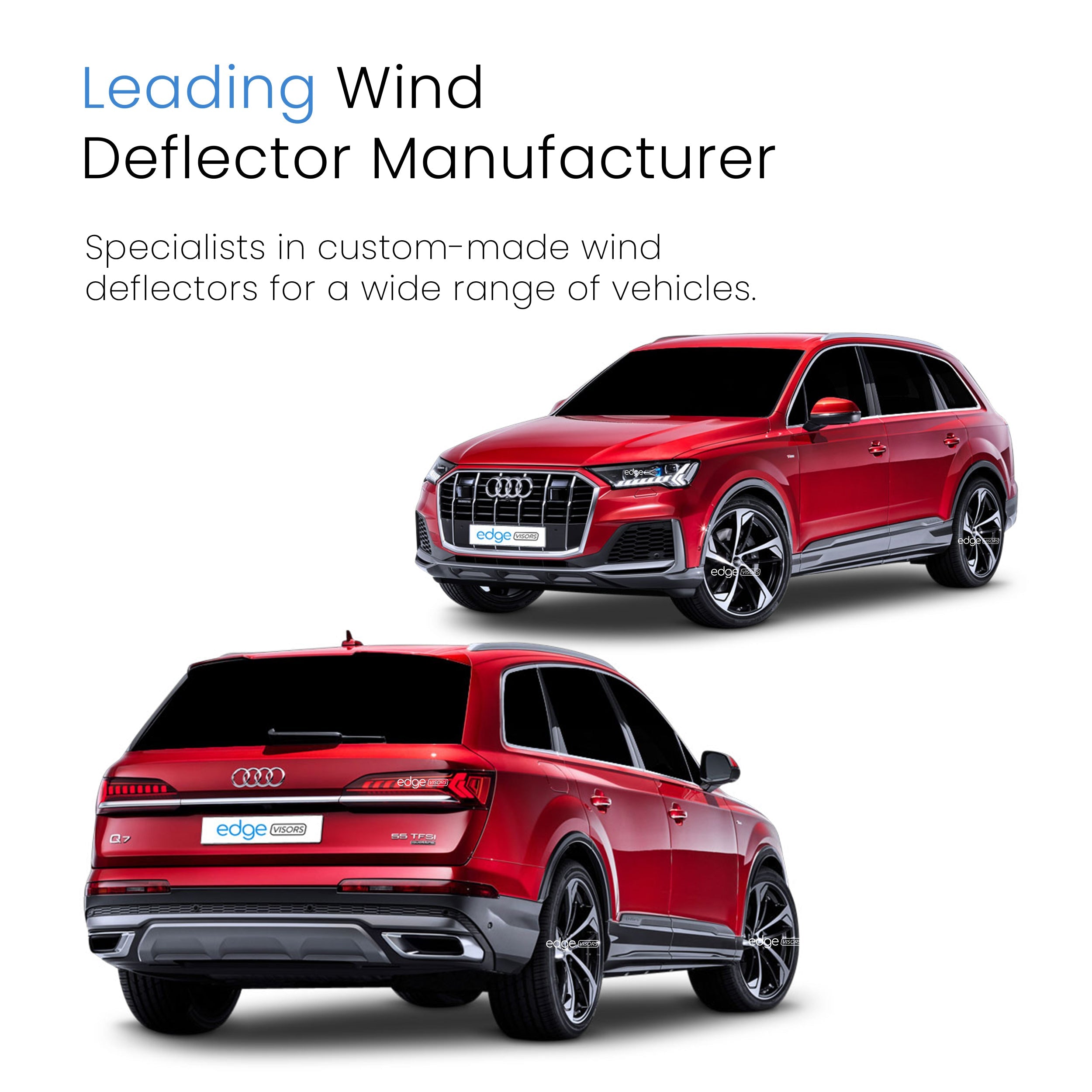 Audi Q7 MK2 2015-Onwards 5 Door SUV Wind Deflectors 4pc
