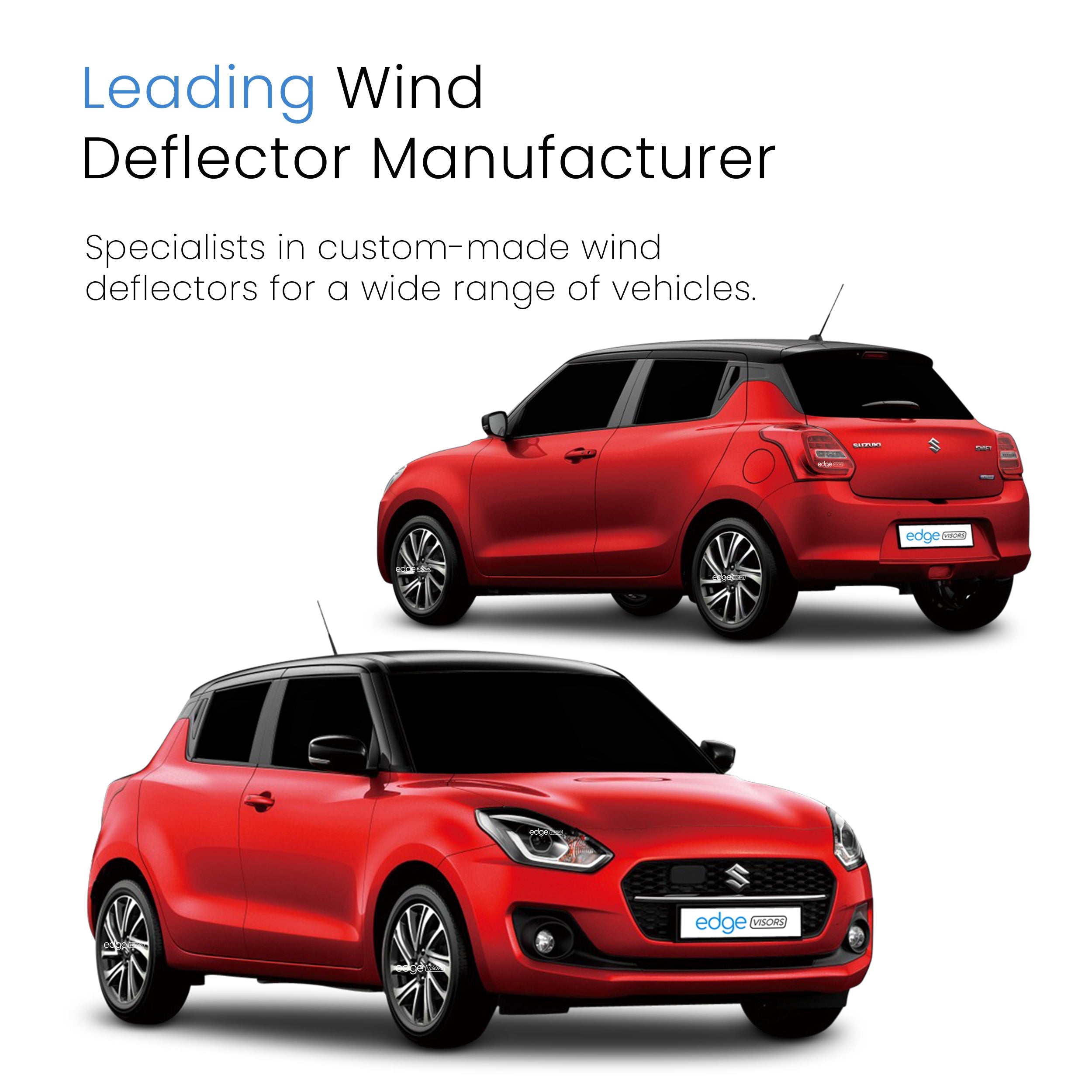 Suzuki Swift MK4 2017-2023 5 Door Hatchback Wind Deflectors 4pc