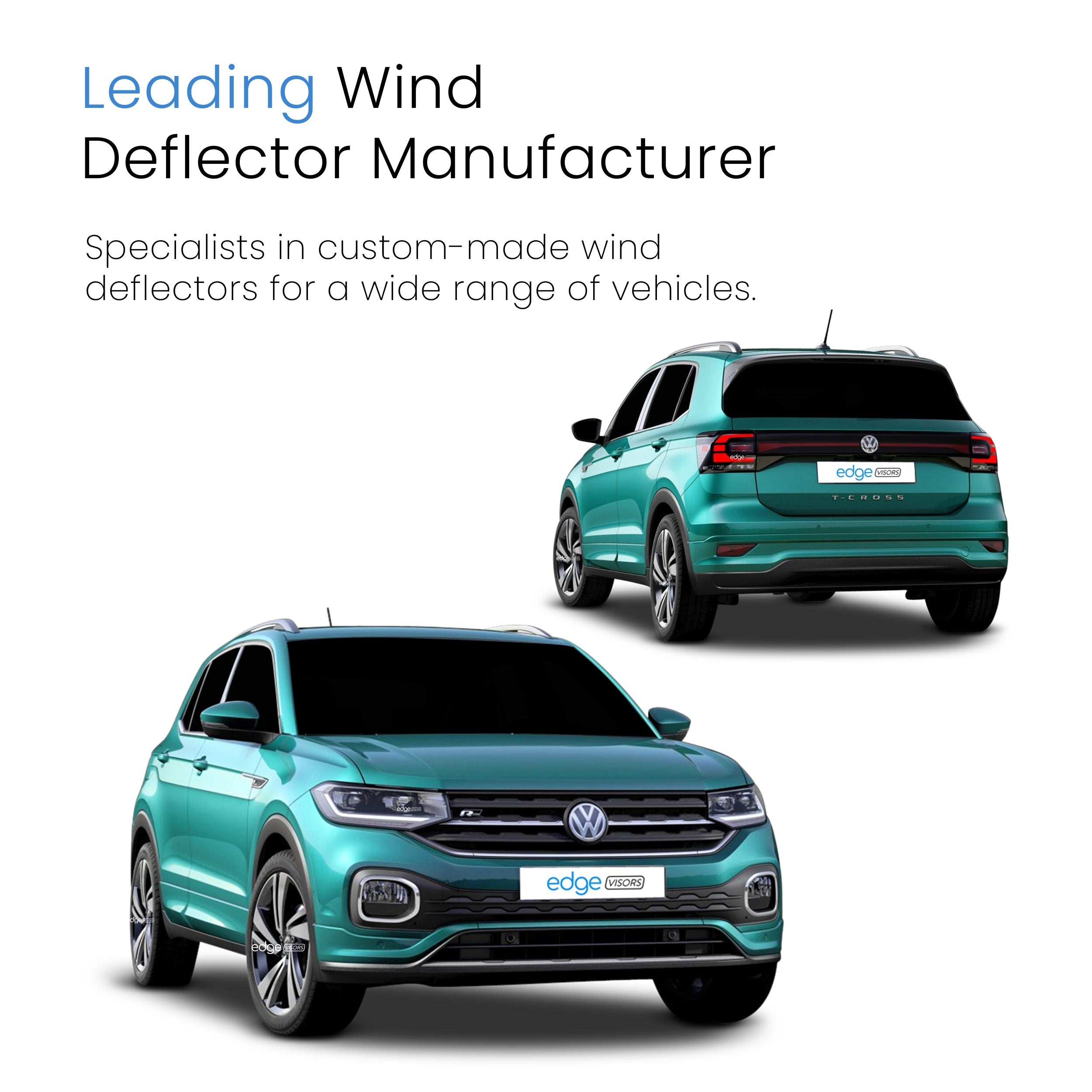 VW T-Cross MK1 2019-Onwards 5 Door SUV Wind Deflectors 4pc