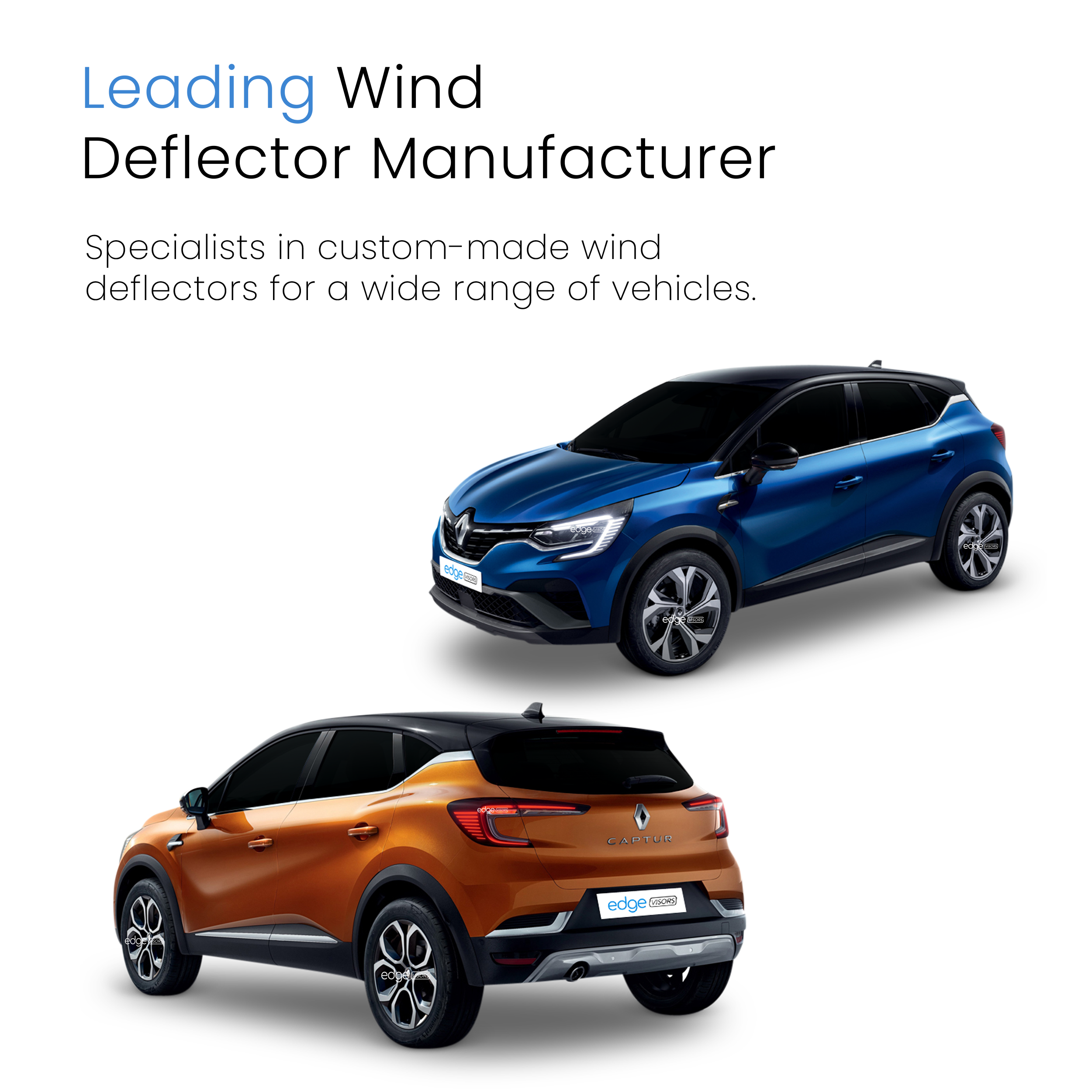 Renault Captur MK2 2020-Onwards 5 Door SUV Wind Deflectors 4pc