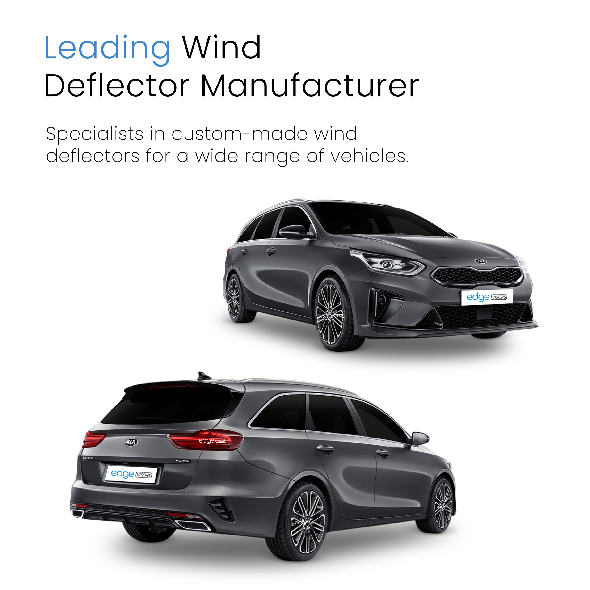 Kia Ceed MK3 2018-2024 5 Door Estate Wind Deflectors 4pc