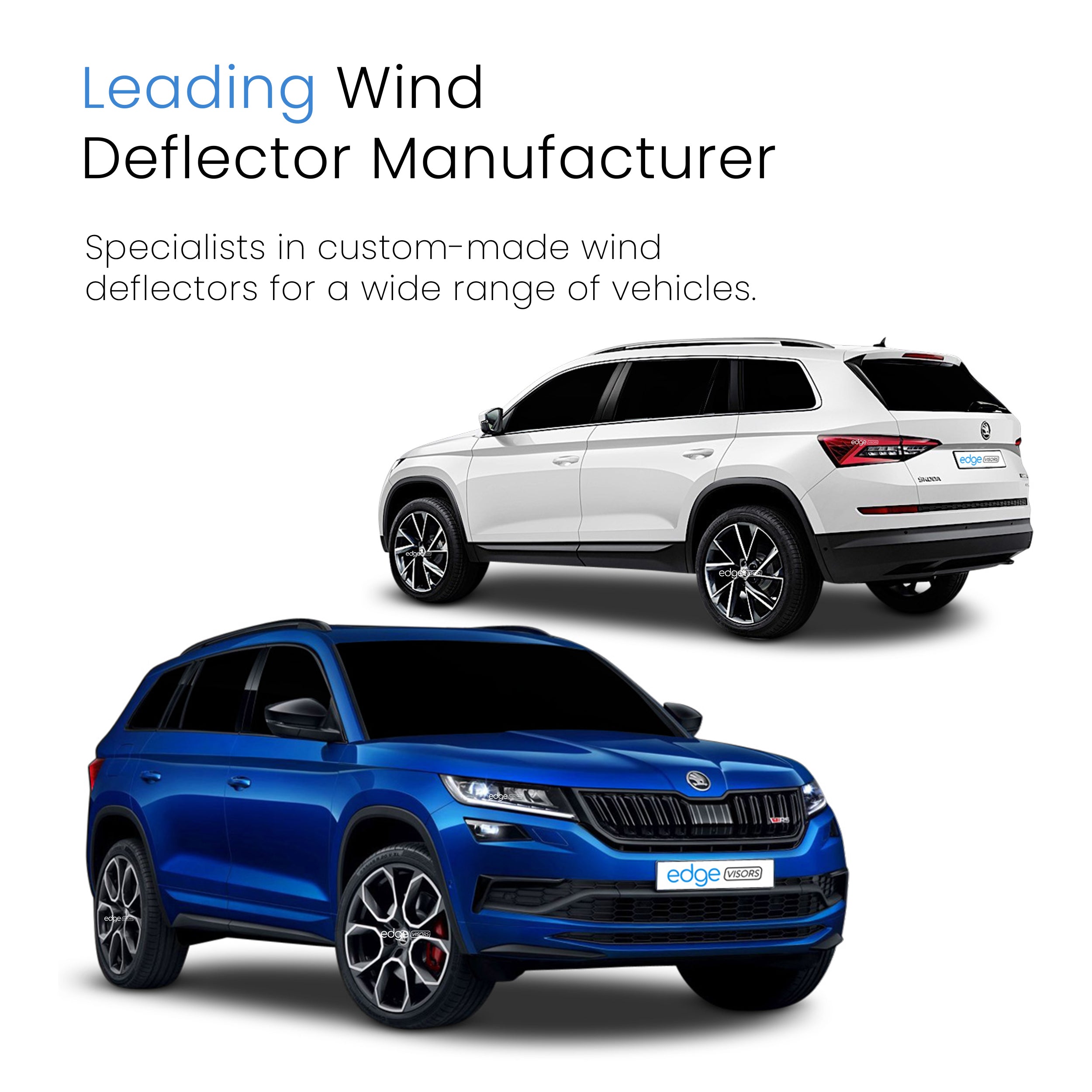 Skoda Kodiaq MK1 2016-2024 5 Door SUV Wind Deflectors 4pc