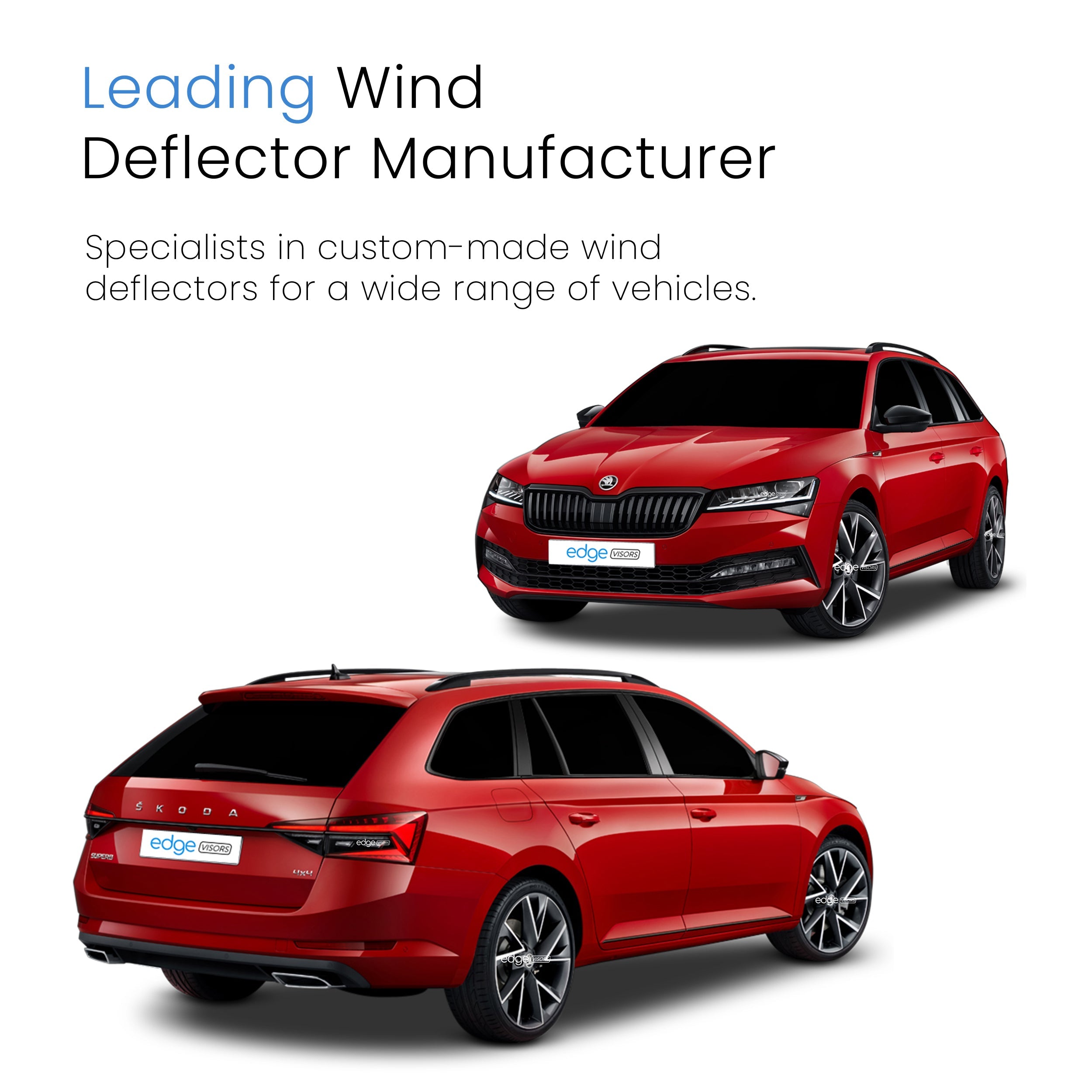 Skoda Superb MK3 2015-2024 5 Door Estate Wind Deflectors 4pc