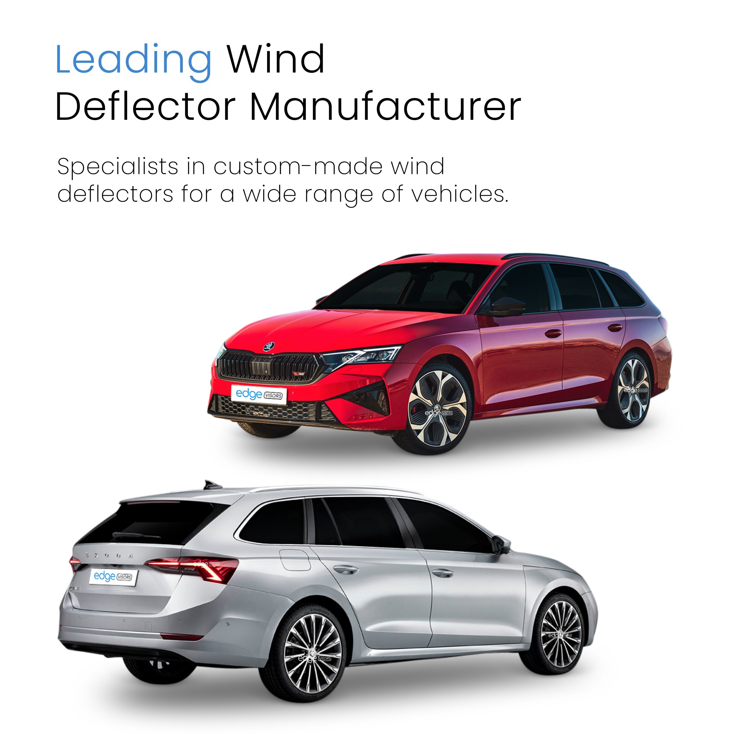 Skoda Octavia MK4 2020-Onwards 5 Door Estate Wind Deflectors 4pc