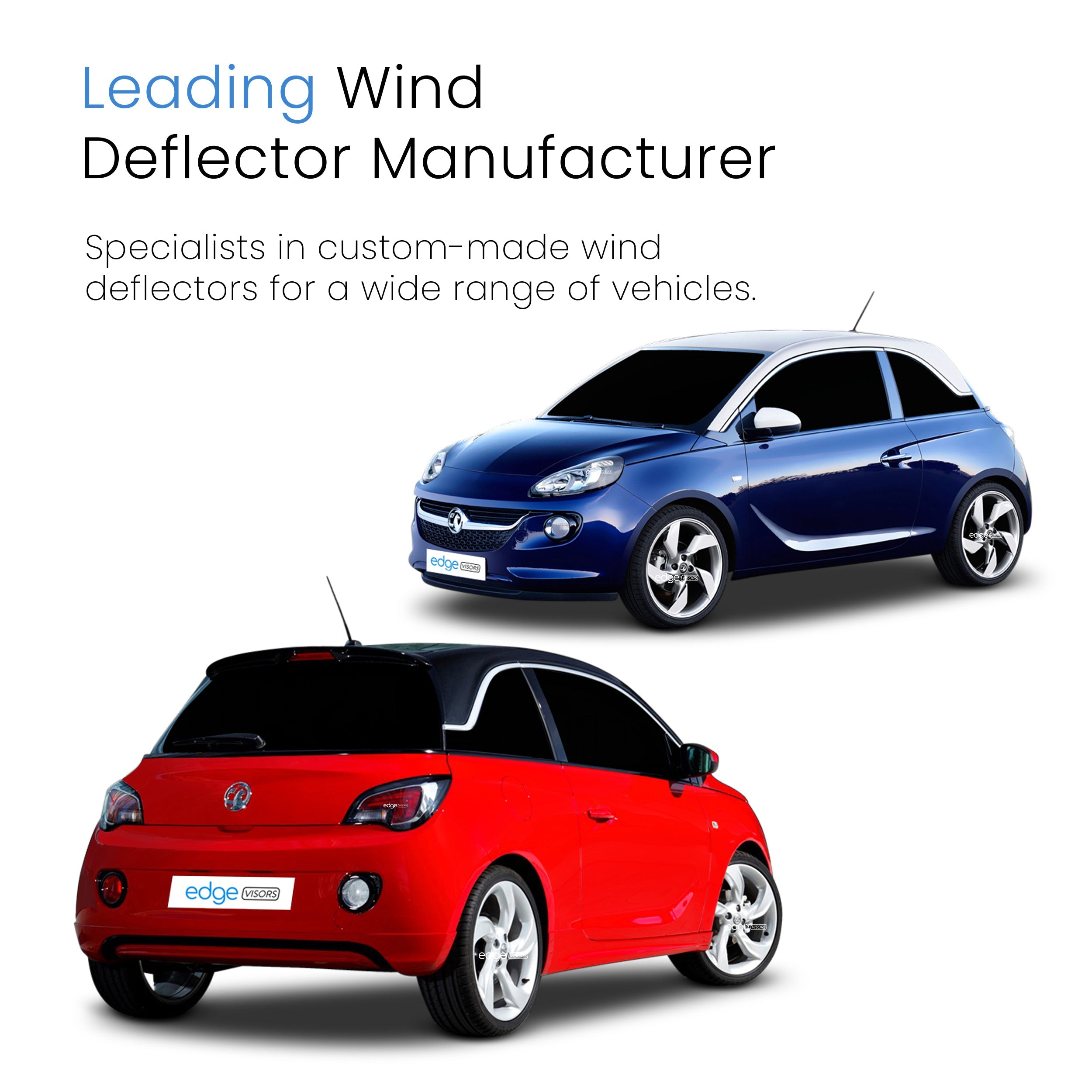 Vauxhall Adam MK1 2013-2019 3 Door Hatchback Wind Deflectors 2pc