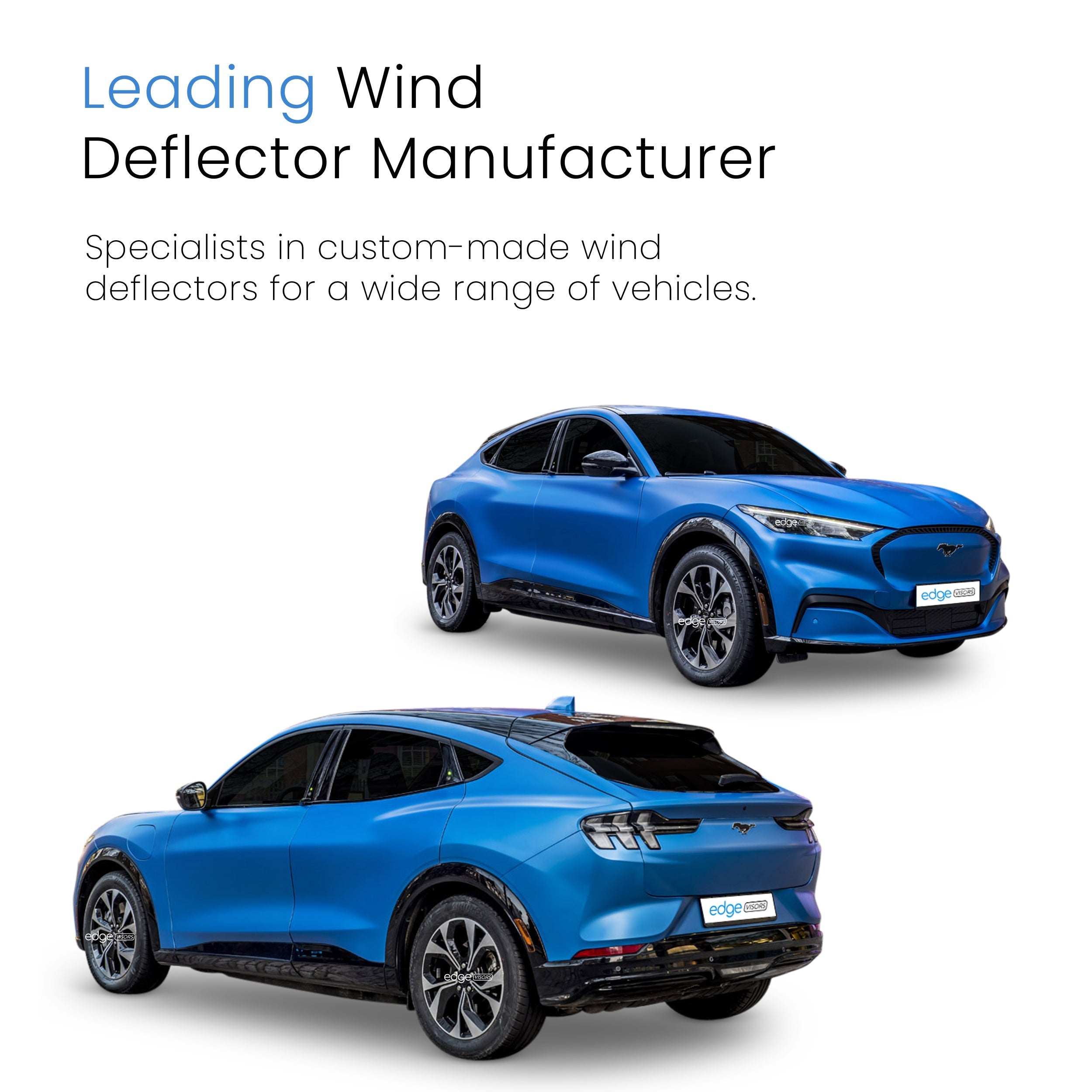 Ford Mustang Mach-E MK1 2020-Onwards 5 Door SUV Wind Deflectors 4pc