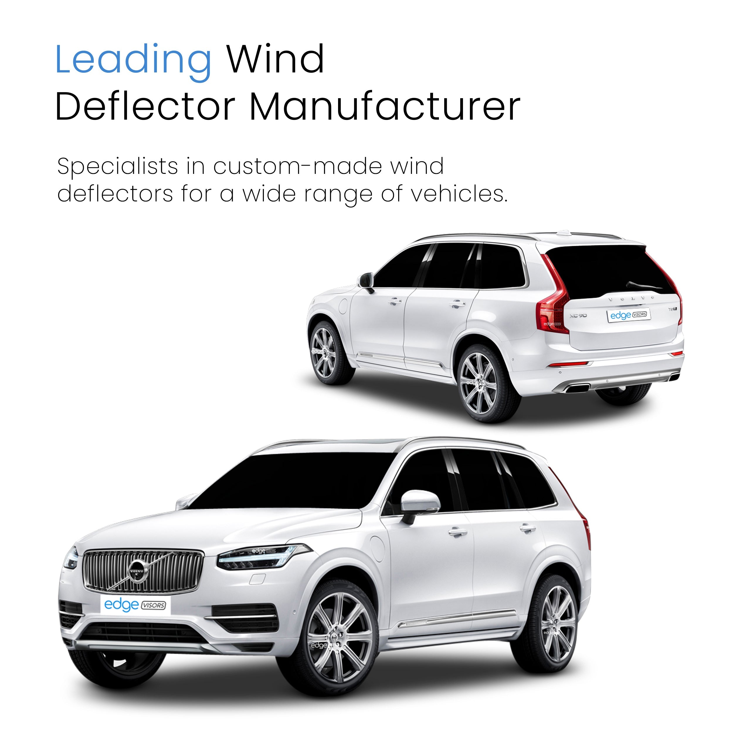 Volvo XC90 MK2 2015-Onwards 5 Door SUV Wind Deflectors 4pc