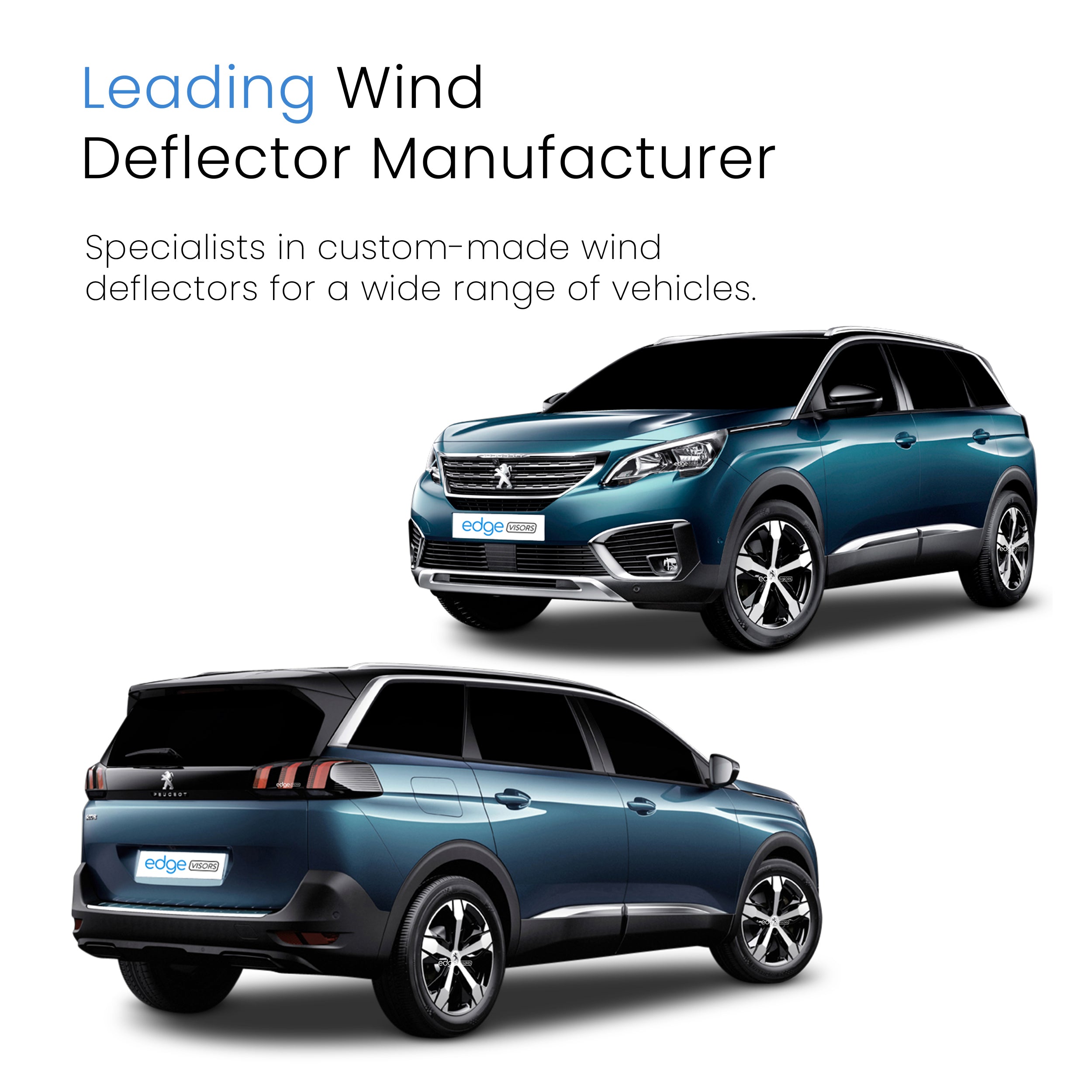 Peugeot 5008 MK2 2017-2023 5 Door SUV Wind Deflectors 4pc