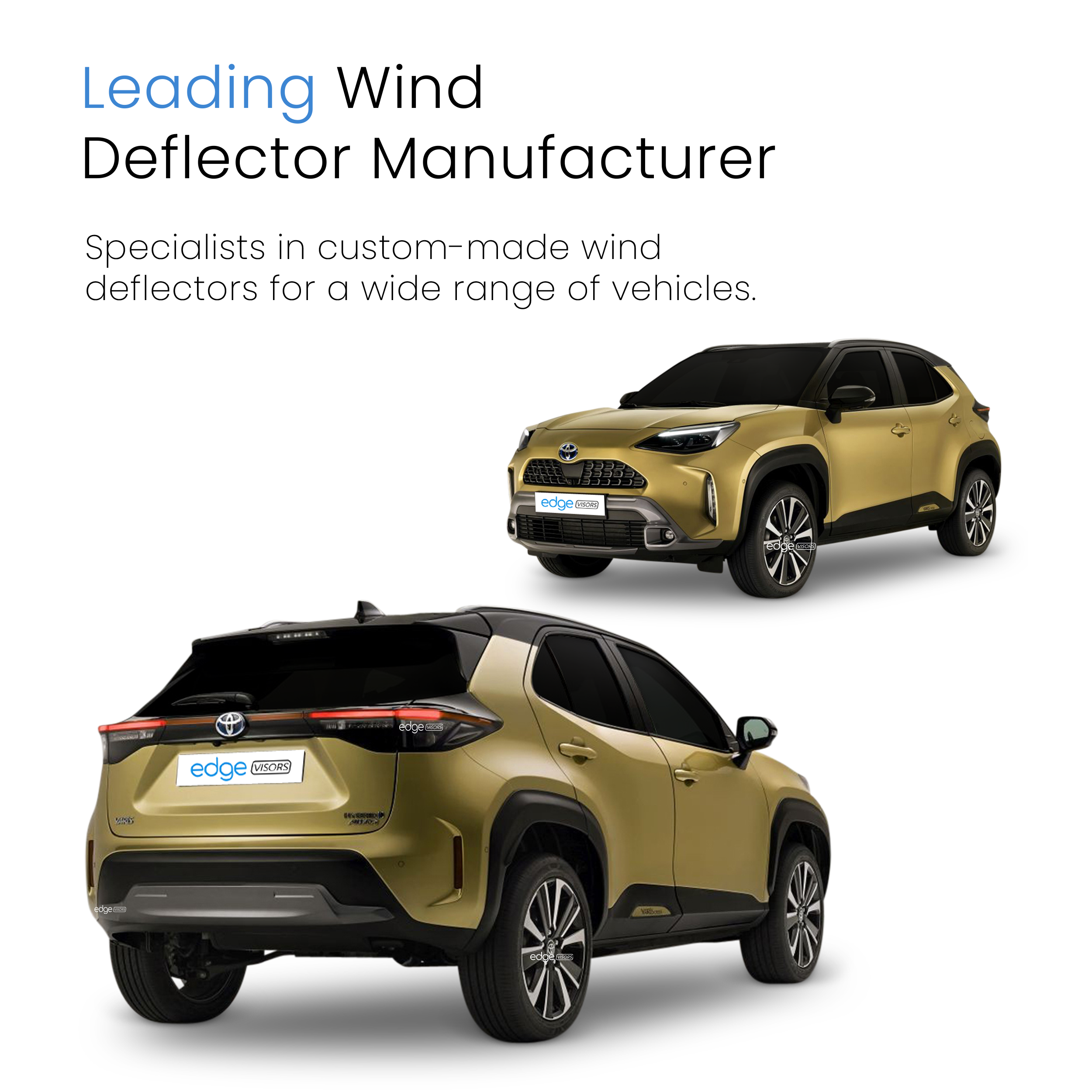 Toyota Yaris Cross MK1 2021-Onwards 5 Door SUV Wind Deflectors 4pc