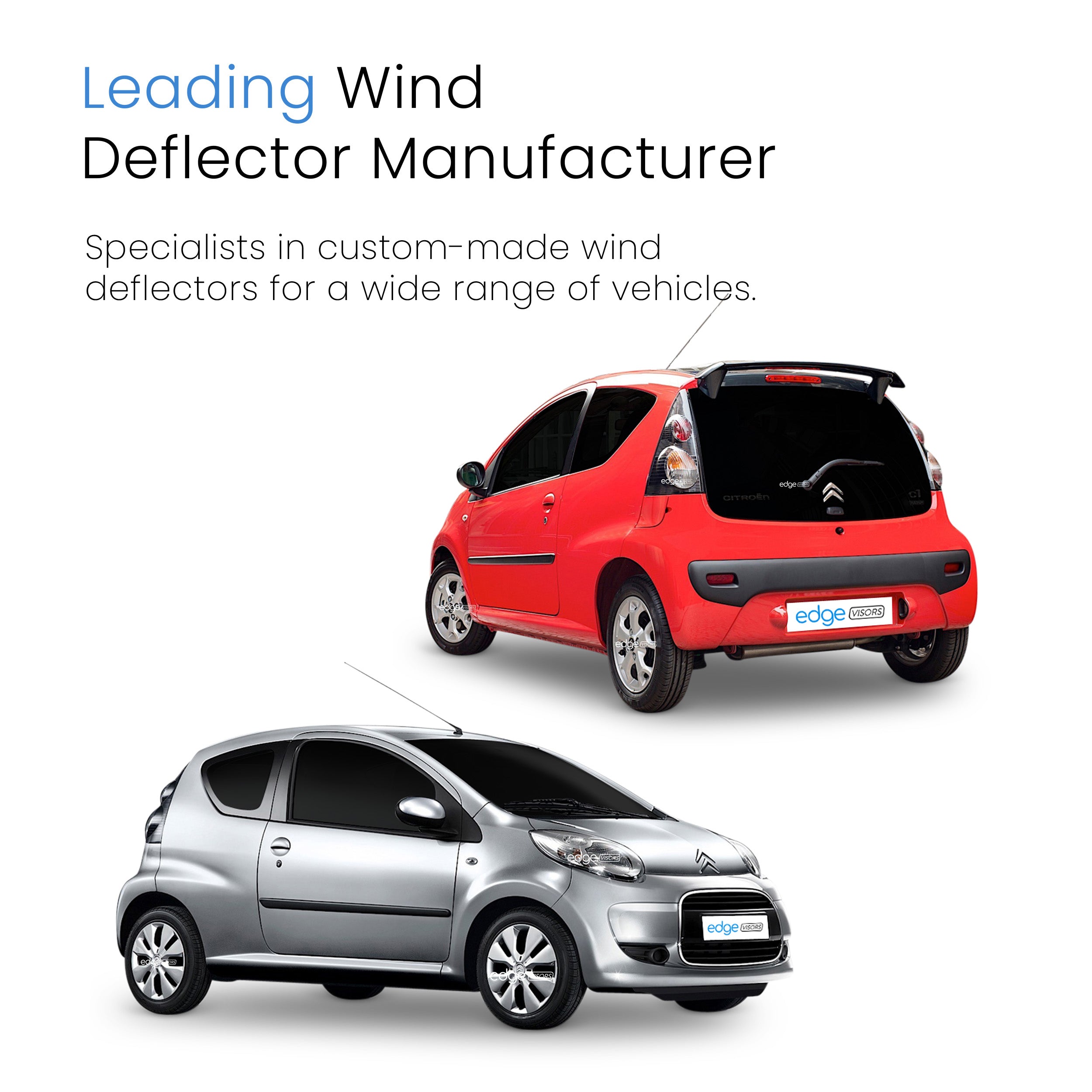 Citroen C1 MK1 2005-2014 3 Door Hatchback Wind Deflectors 2pc