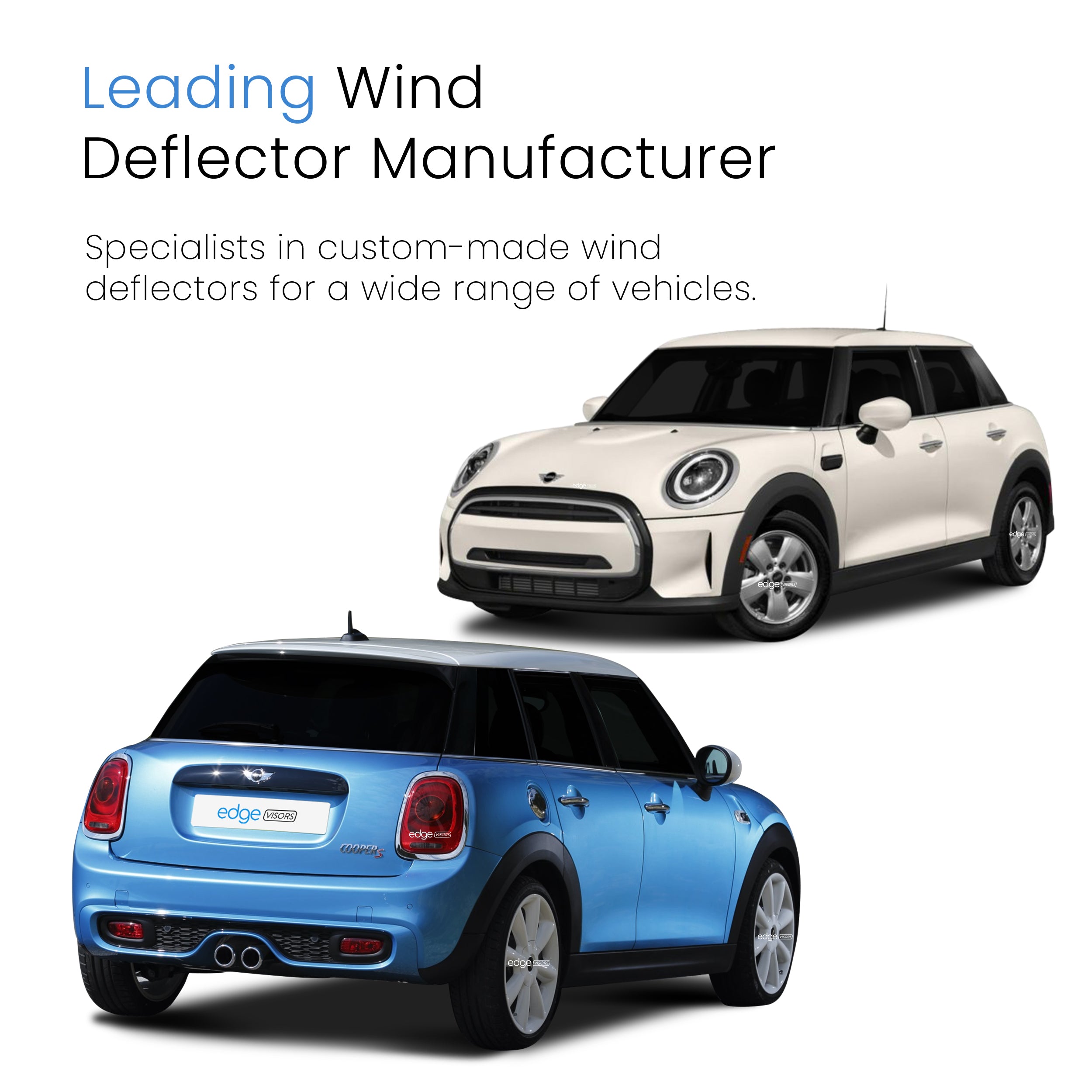 Mini Cooper ONE MK3 F55 2014-2023 5 Door Hatchback Wind Deflectors 4pc