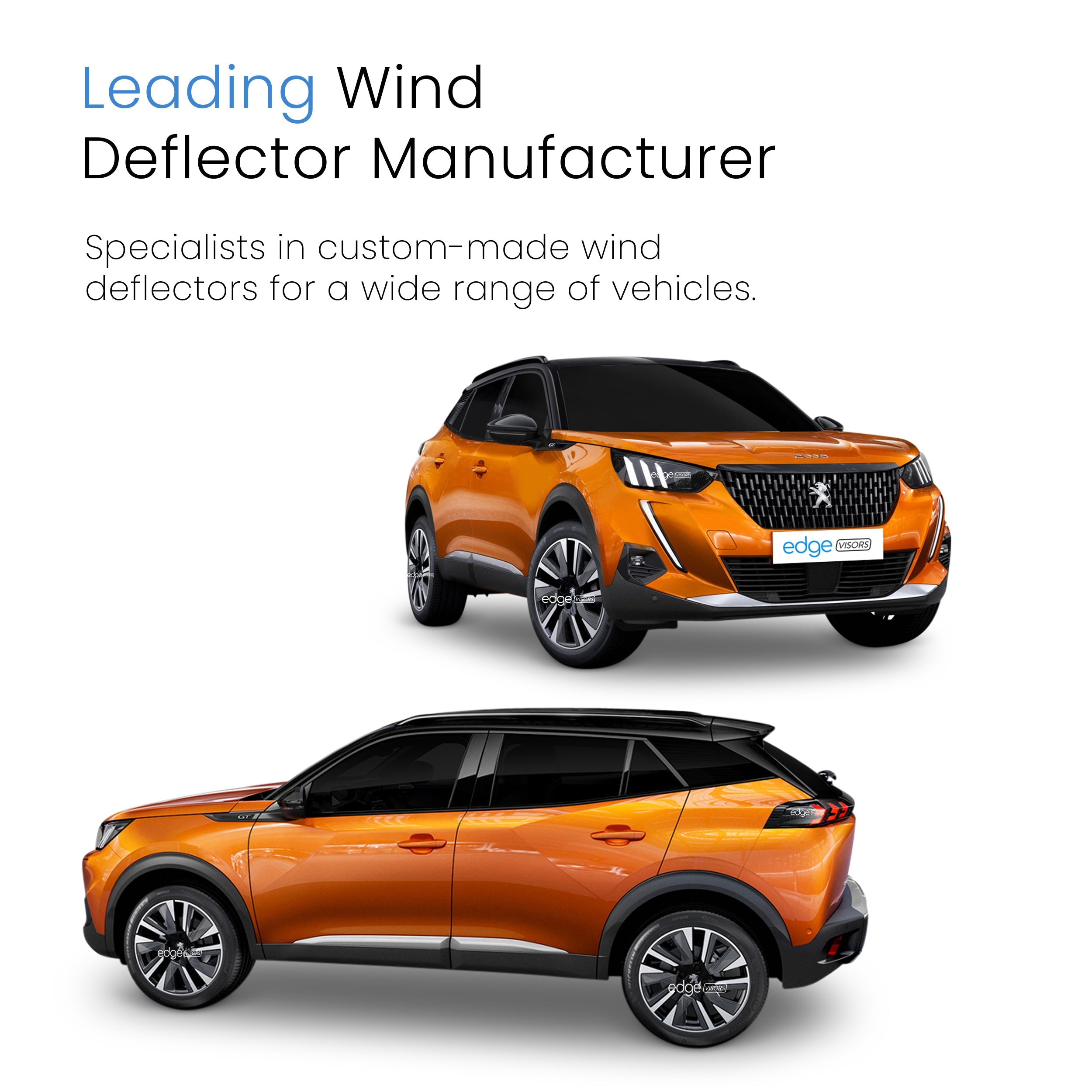 Peugeot 2008 MK2 2019-Onwards 5 Door SUV Wind Deflectors 4pc