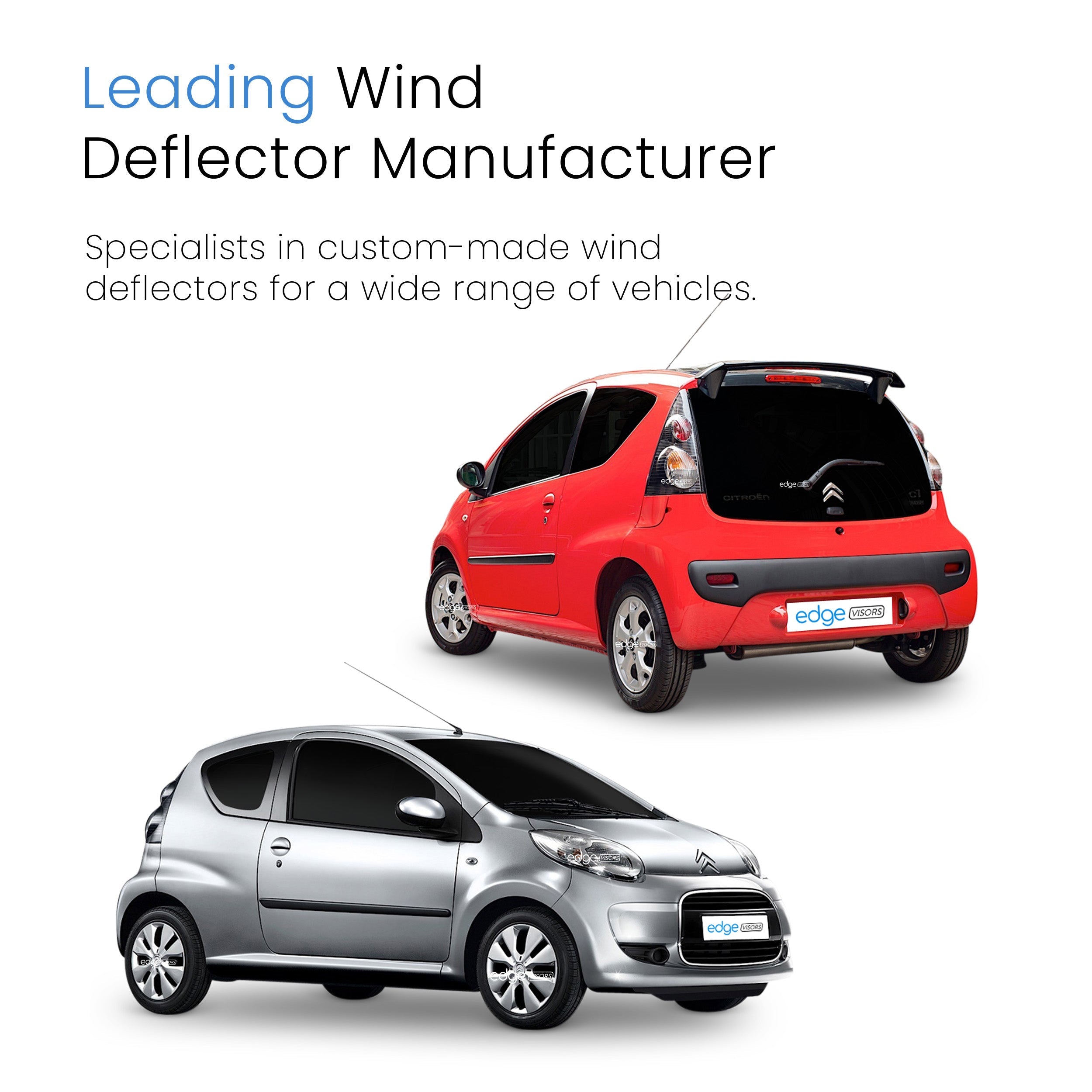 Citroen C1 MK1 2005-2014 3 Door Hatchback Wind Deflectors 2pc