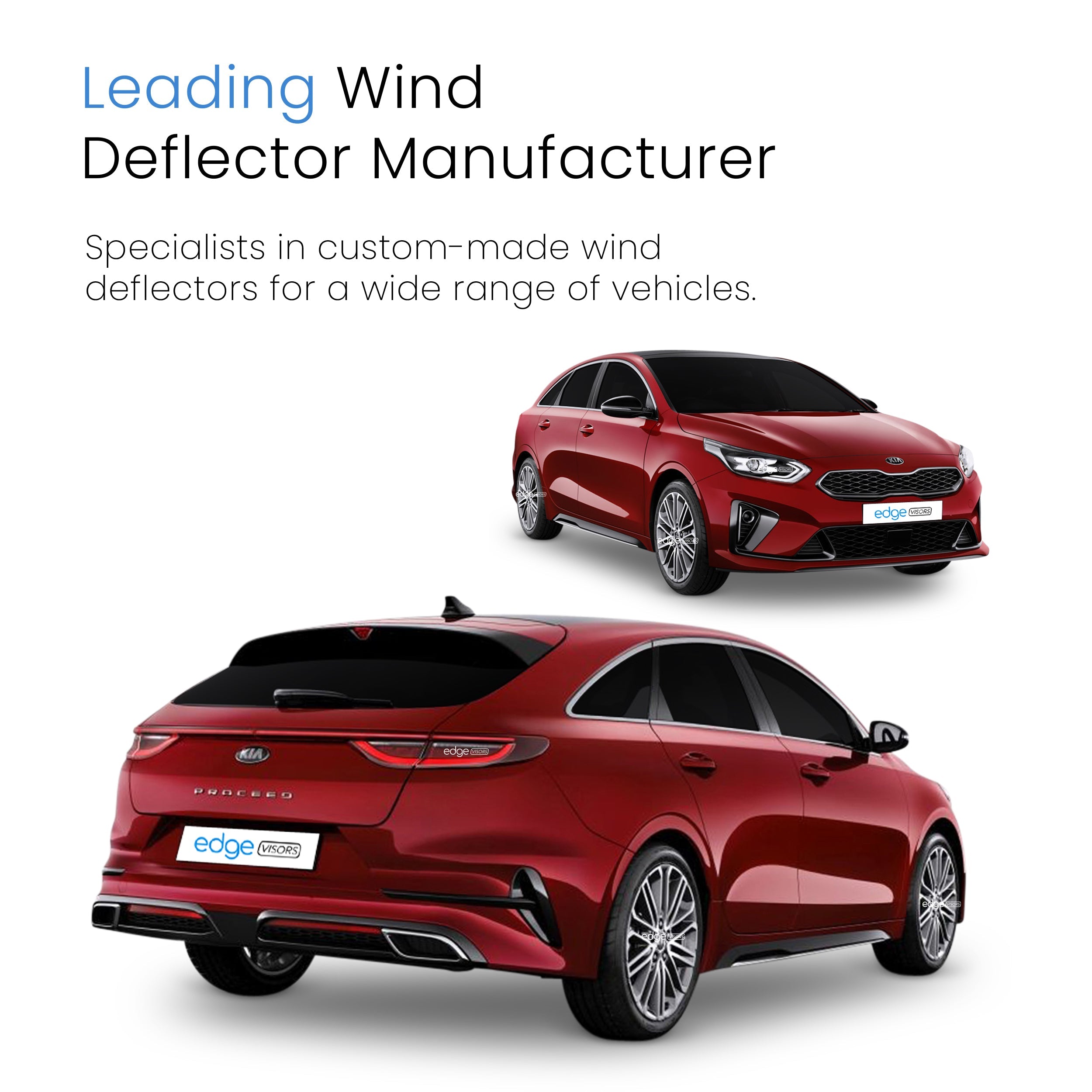 Kia Pro Ceed MK3 2019-2024 5 Door Hatchback Wind Deflectors 4pc