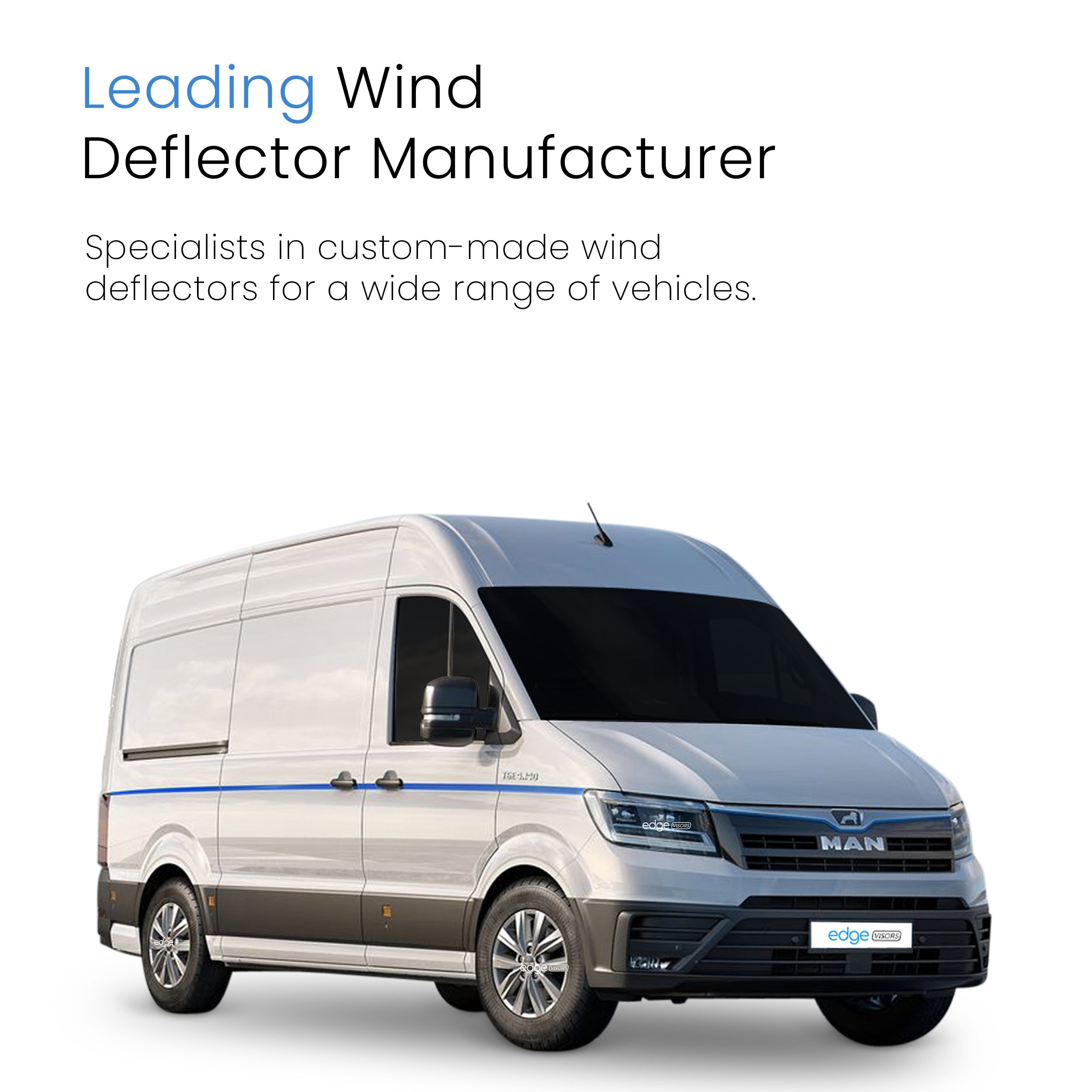 MAN TGE 2017-2024 2 Door Van Wind Deflectors 2pc