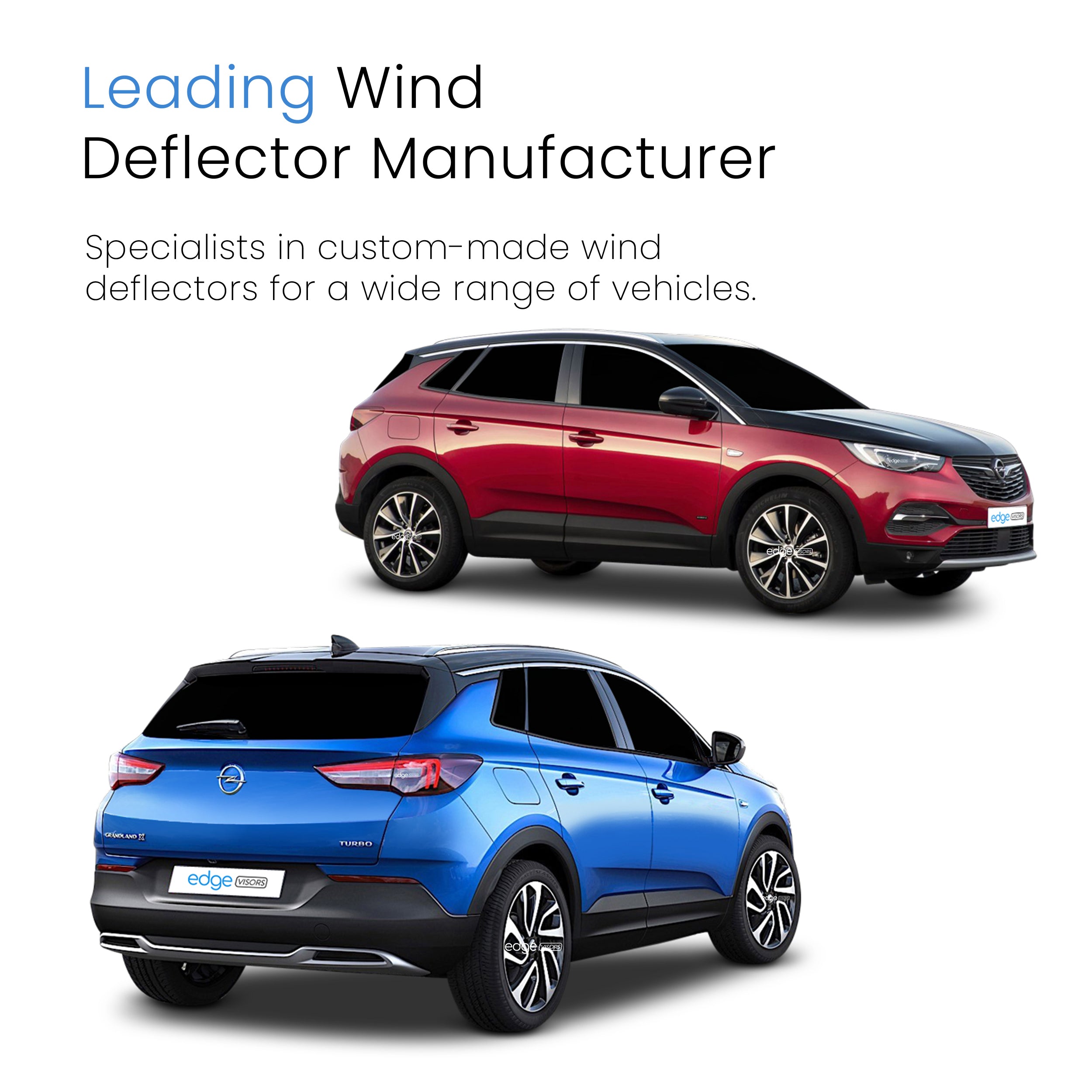Vauxhall Grandland X MK1 2017-2024 5 Door SUV Wind Deflectors 4pc