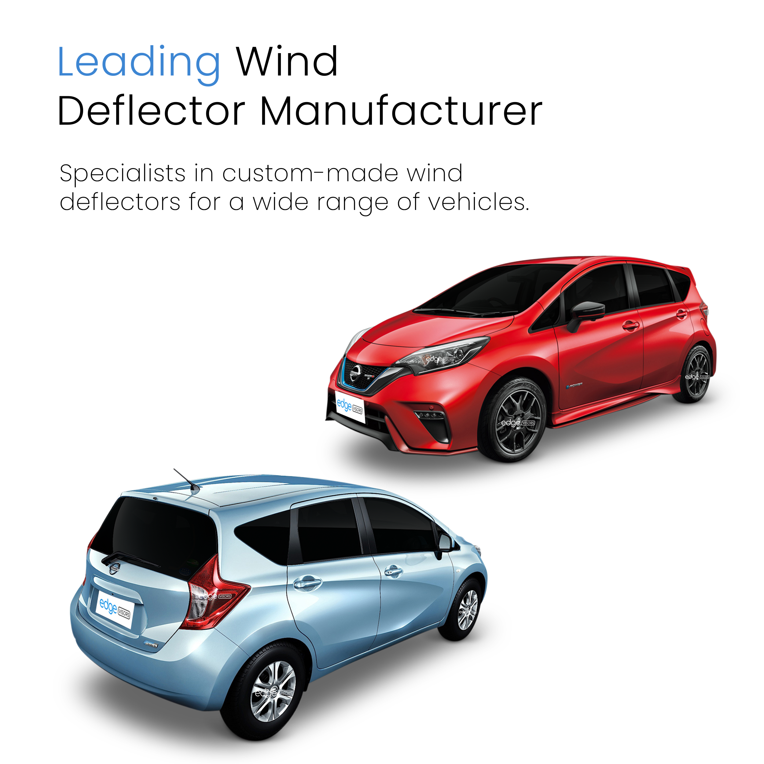 Nissan Note MK2 2012-2019 5 Door MPV Wind Deflectors 4pc