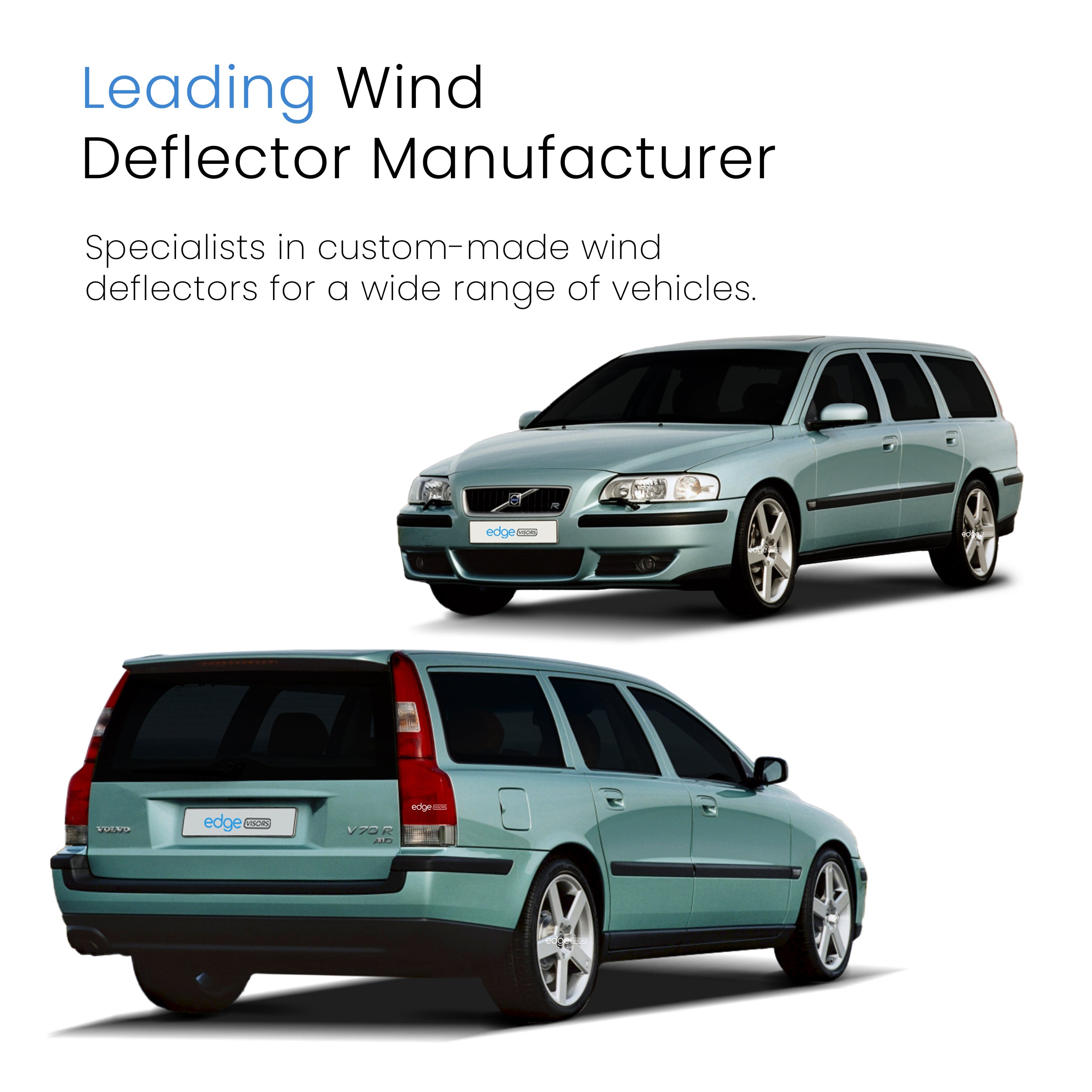 Volvo V70 / XC70 MK2 2000-2007 5 Door Estate Wind Deflectors 4pc