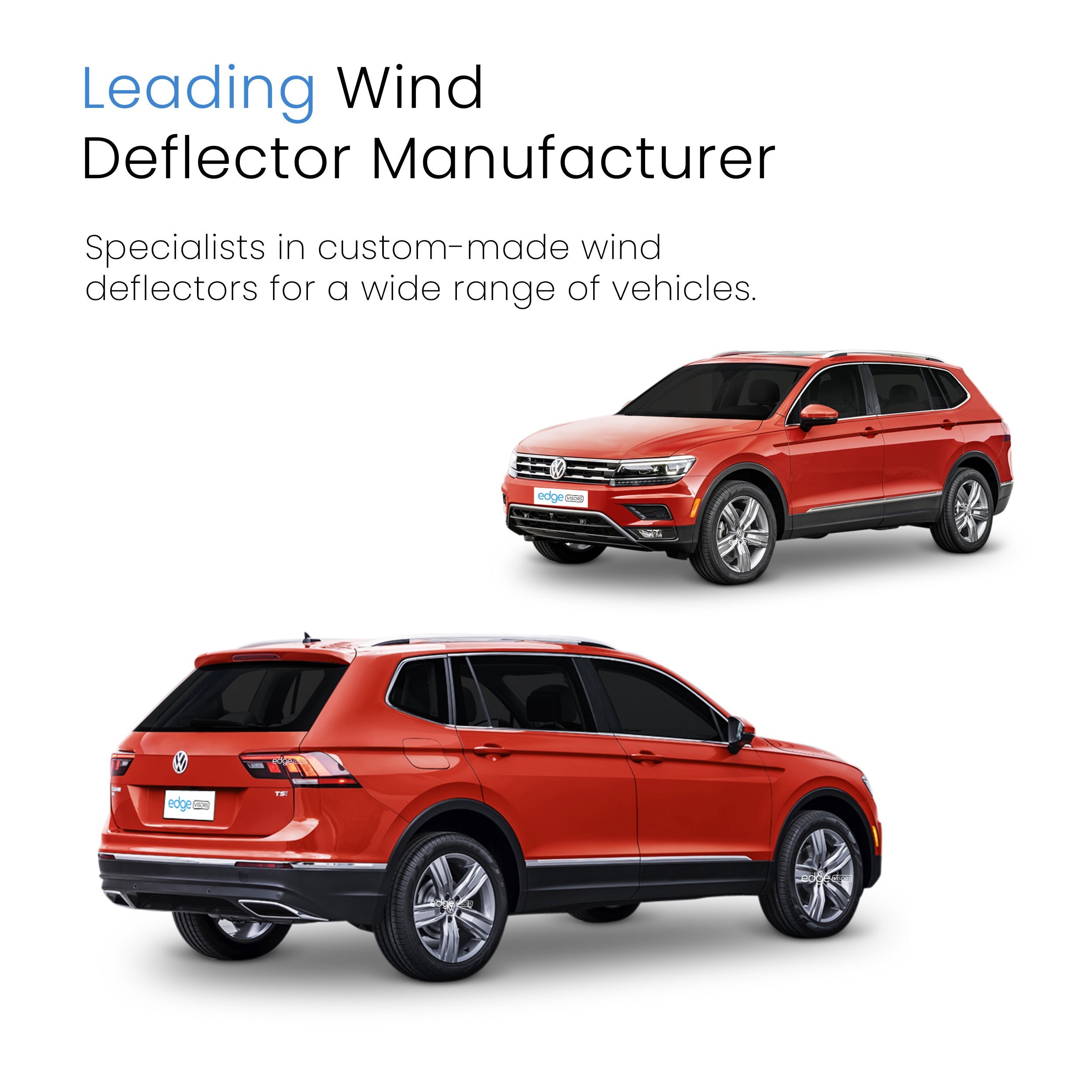 VW Tiguan MK2 Allspace 2017-Onwards 5 Door SUV Wind Deflectors 4pc