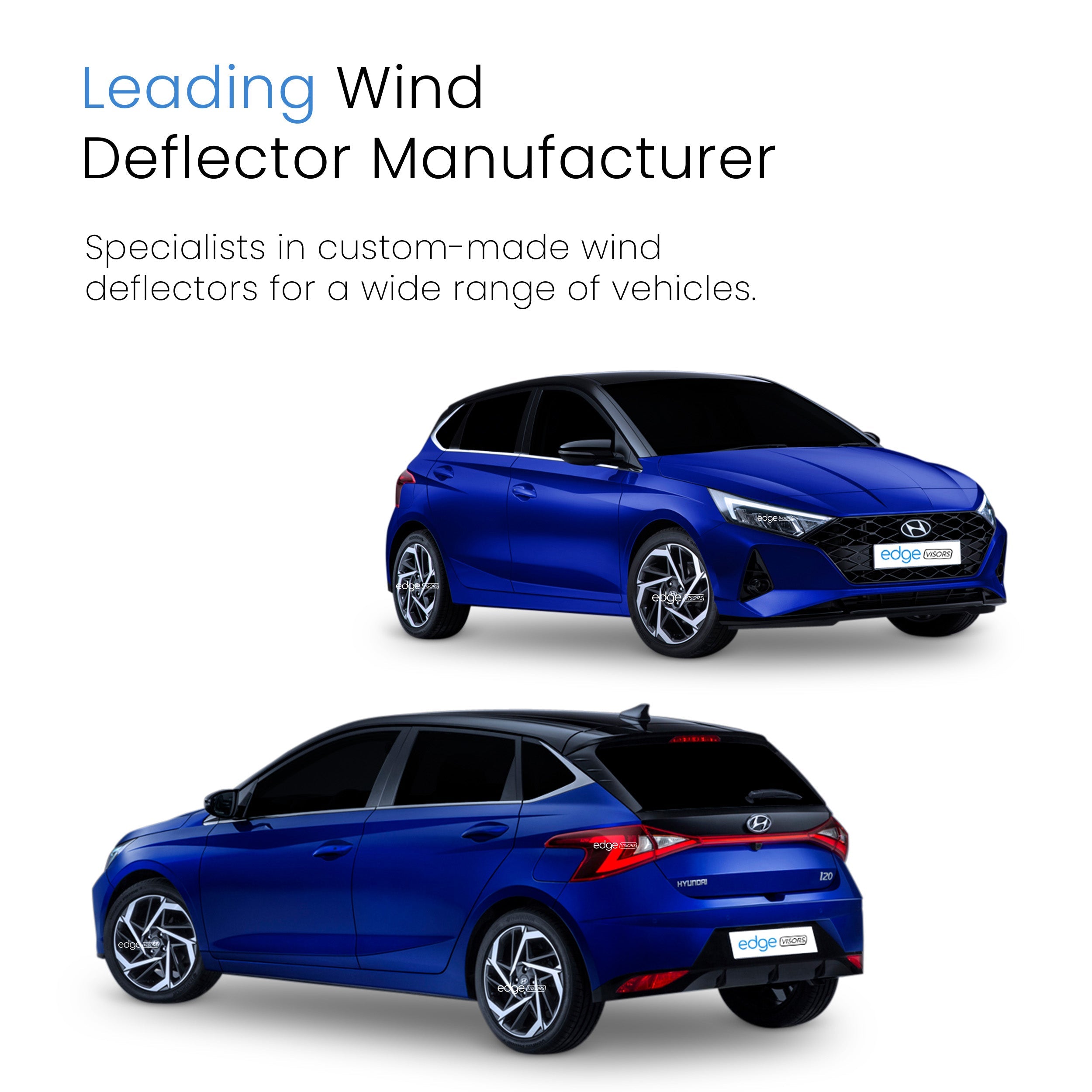 Hyundai i20 MK3 2020-Onwards 5 Door Hatchback Wind Deflectors 4pc