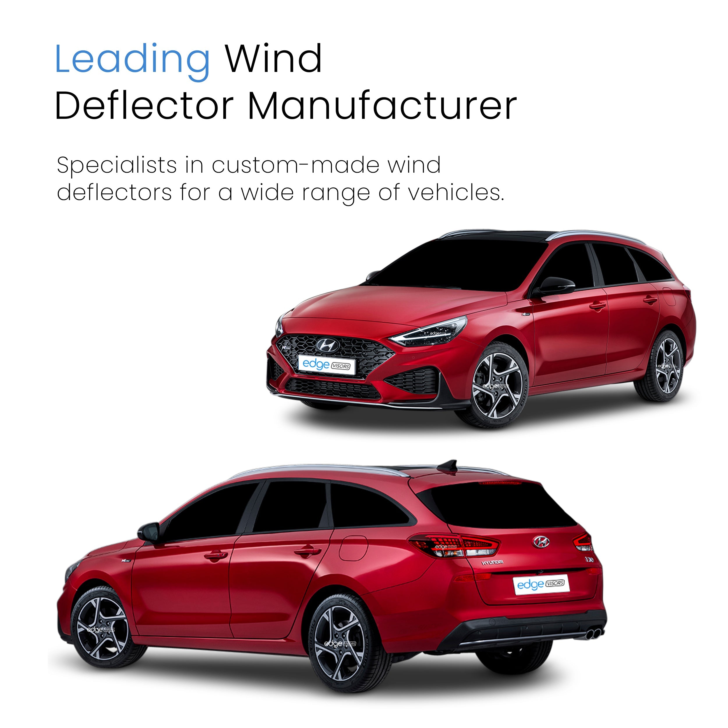 Hyundai i30 MK3 2017-Onwards 5 Door Hatchback Wind Deflectors 4pc