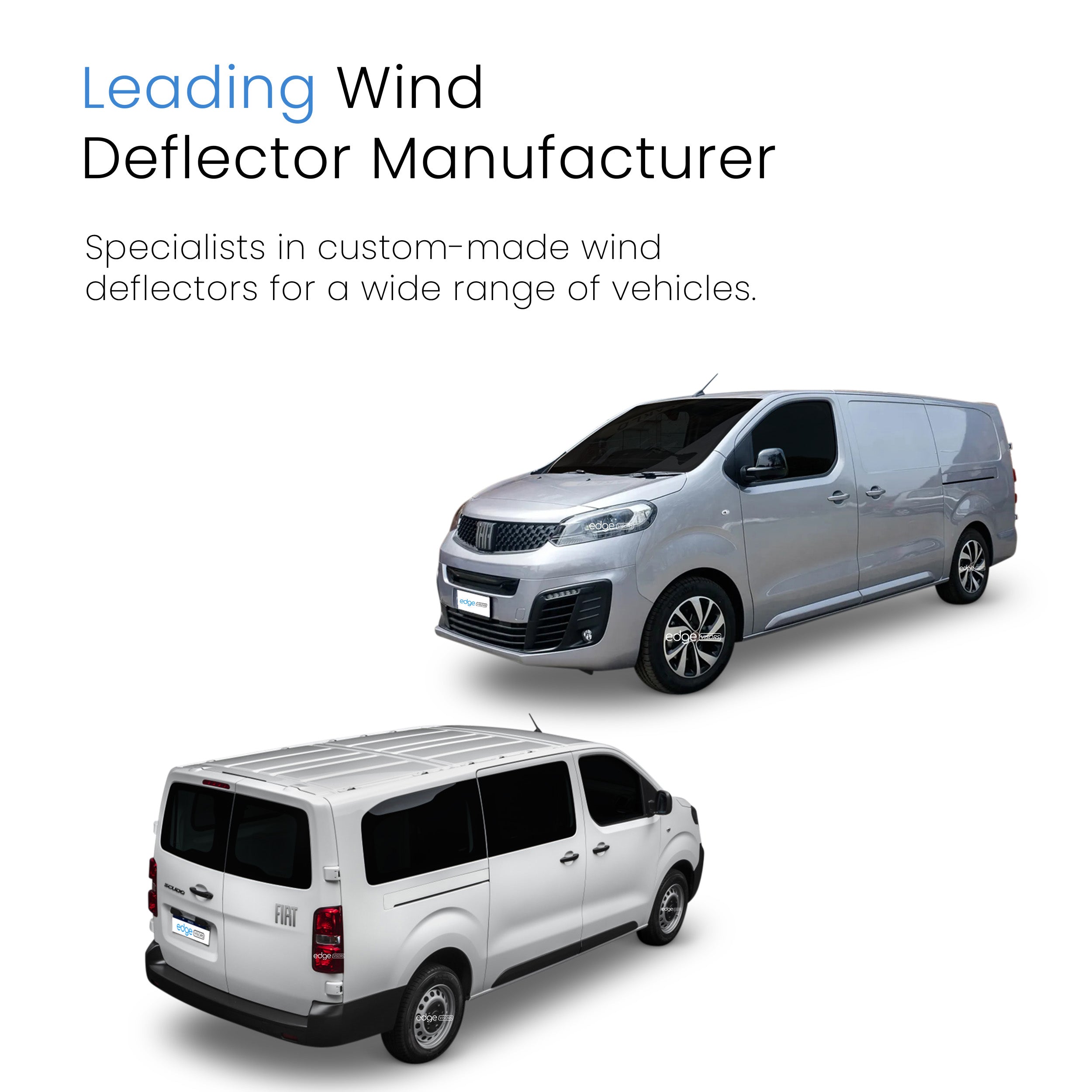Fiat Scudo MK3 2022-Onwards 2 Door Van Wind Deflectors 2pc