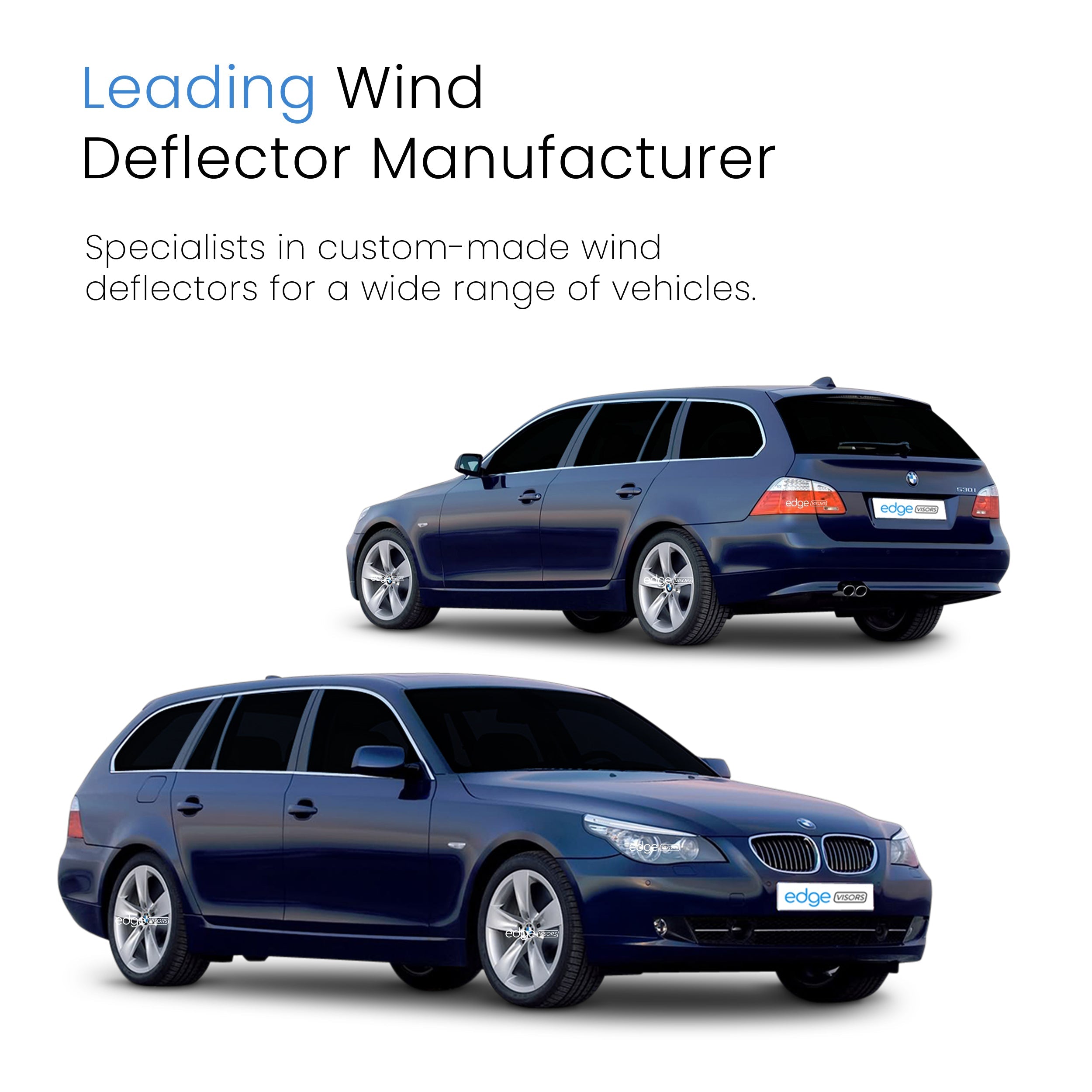 BMW 5 Series E61 Touring 2004-2010 5 Door Estate Wind Deflectors 4pc