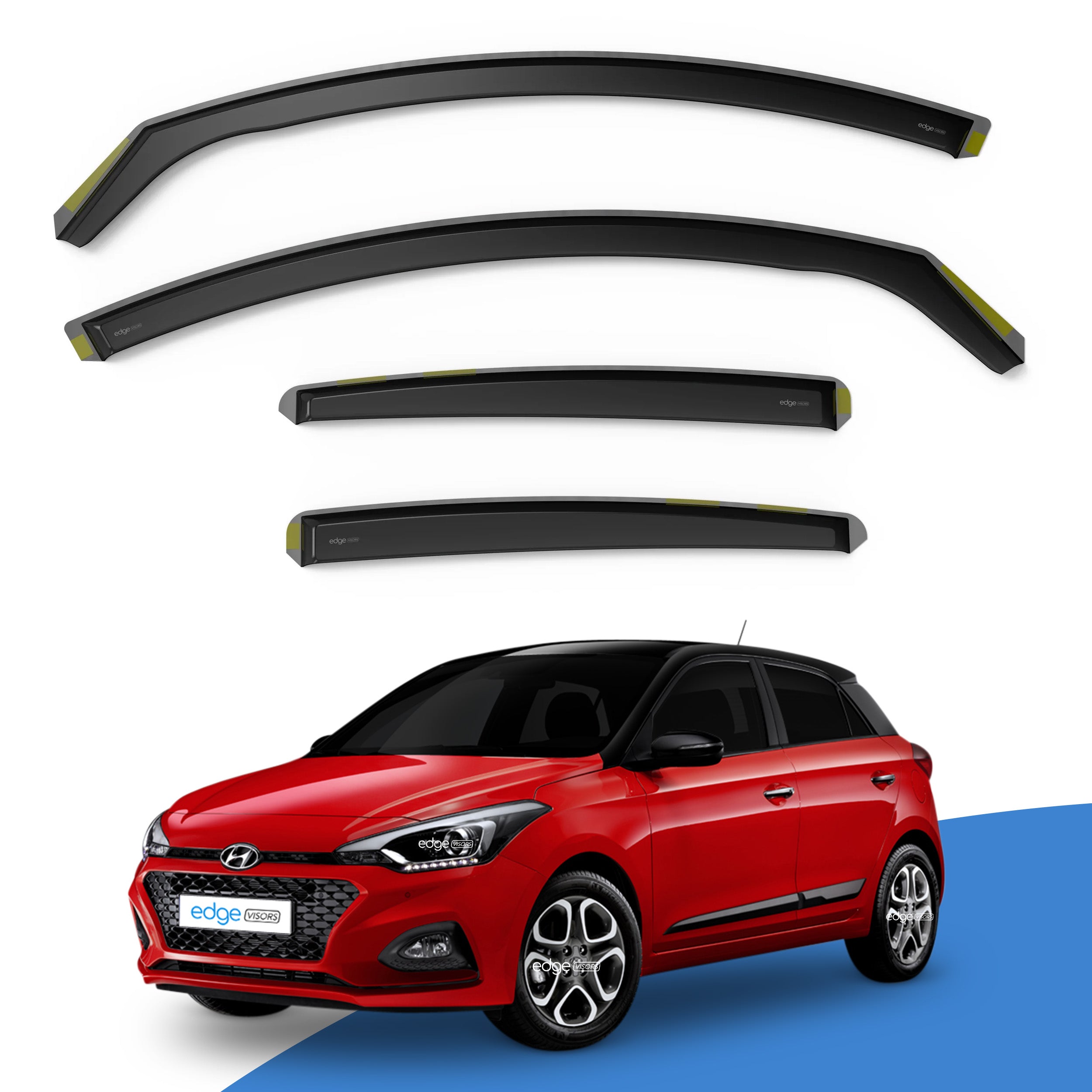 Hyundai i20 MK2 2015-2020 5 Door Hatchback Wind Deflectors 4pc