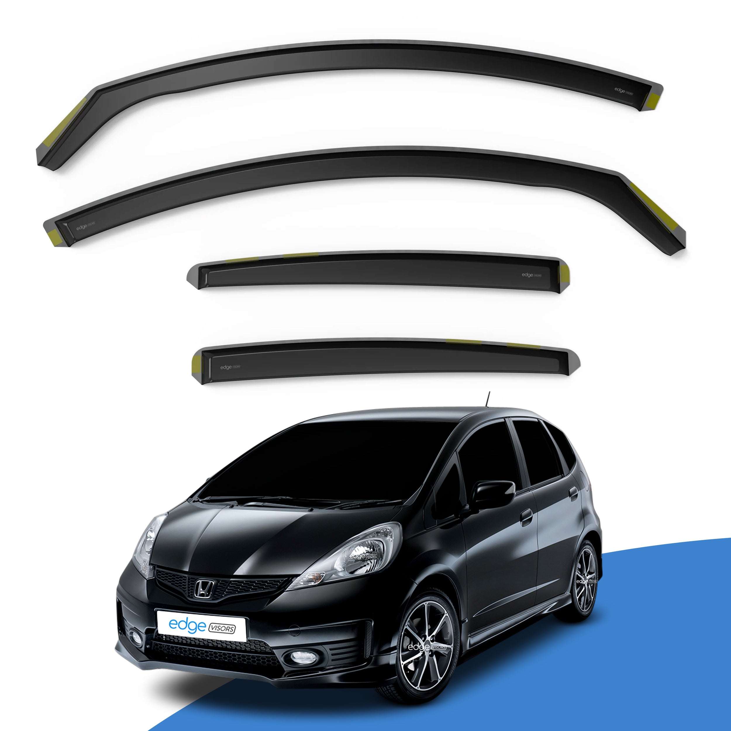 Honda Jazz MK2 2008-2014 5 Door Hatchback Wind Deflectors 4pc