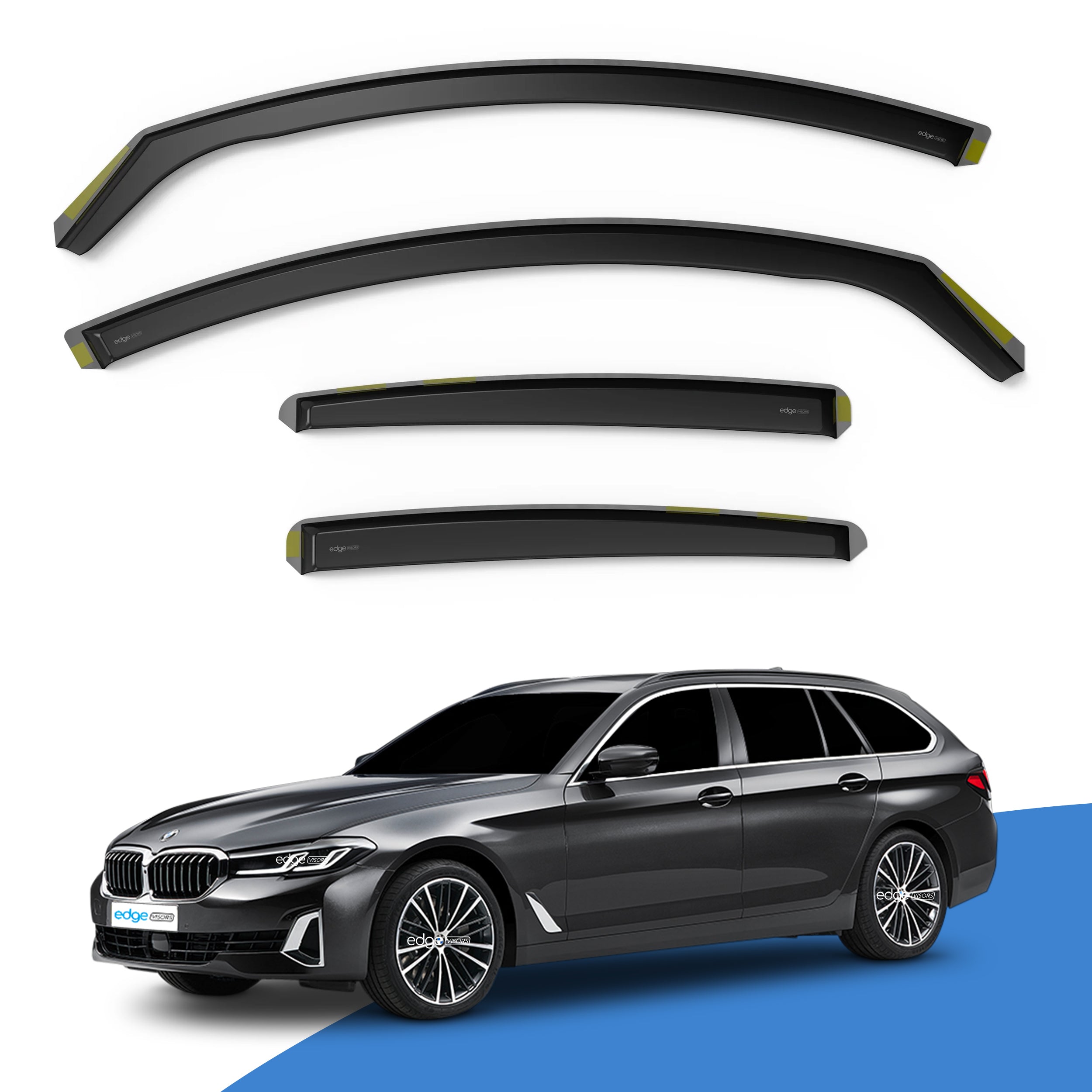 BMW 5 Series G31 Touring 2017-2023 5 Door Estate Wind Deflectors 4pc