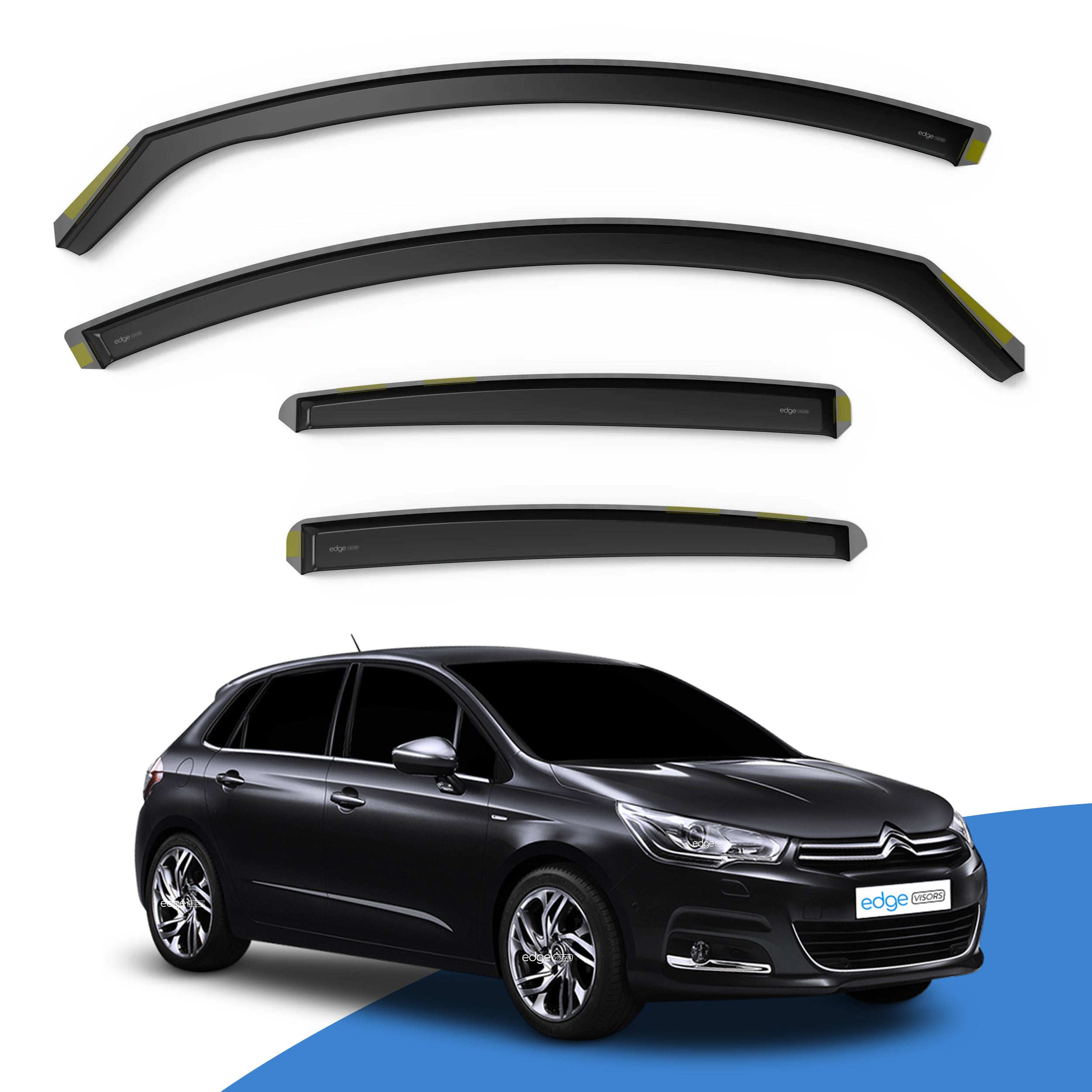 Citroen C4 MK2 2010-2017 5 Door Hatchback Wind Deflectors 4pc