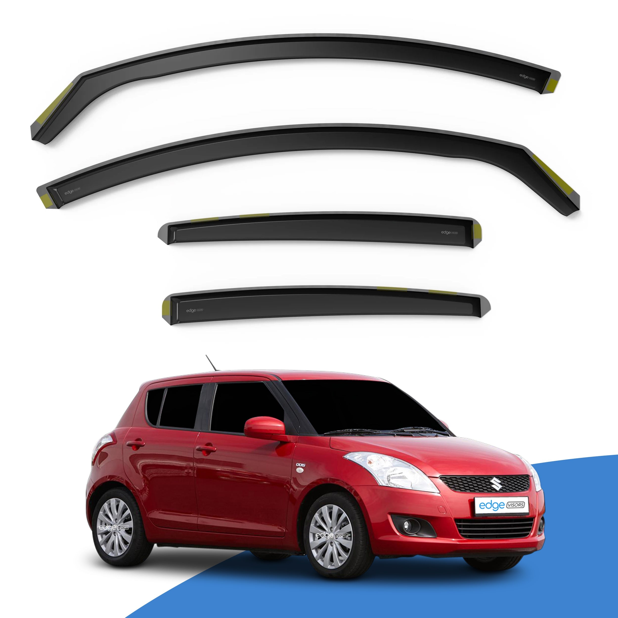 Suzuki Swift MK3 2010-2017 5 Door Hatchback Wind Deflectors 4pc