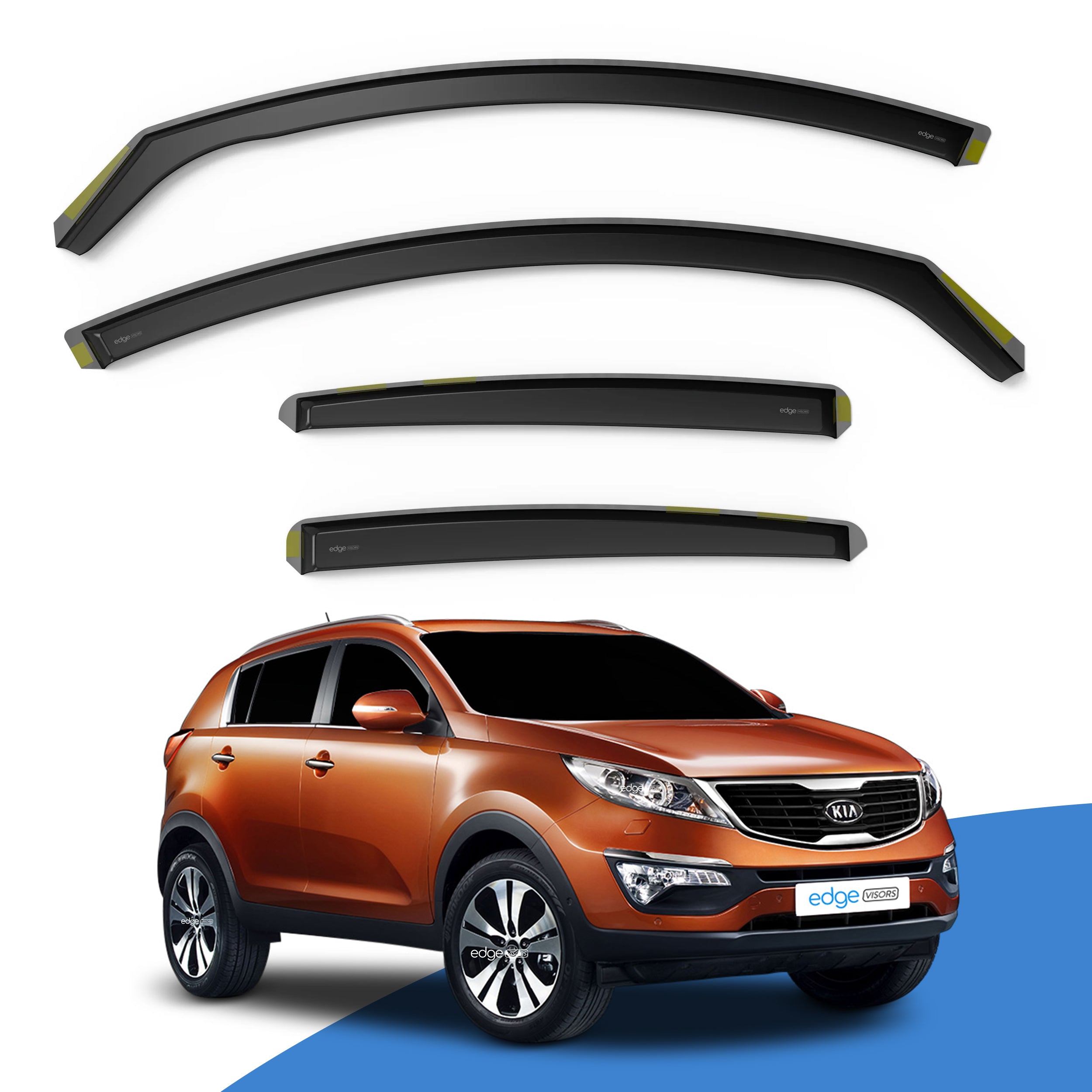 Kia Sportage MK3 2010-2015 5 Door SUV Wind Deflectors 4pc