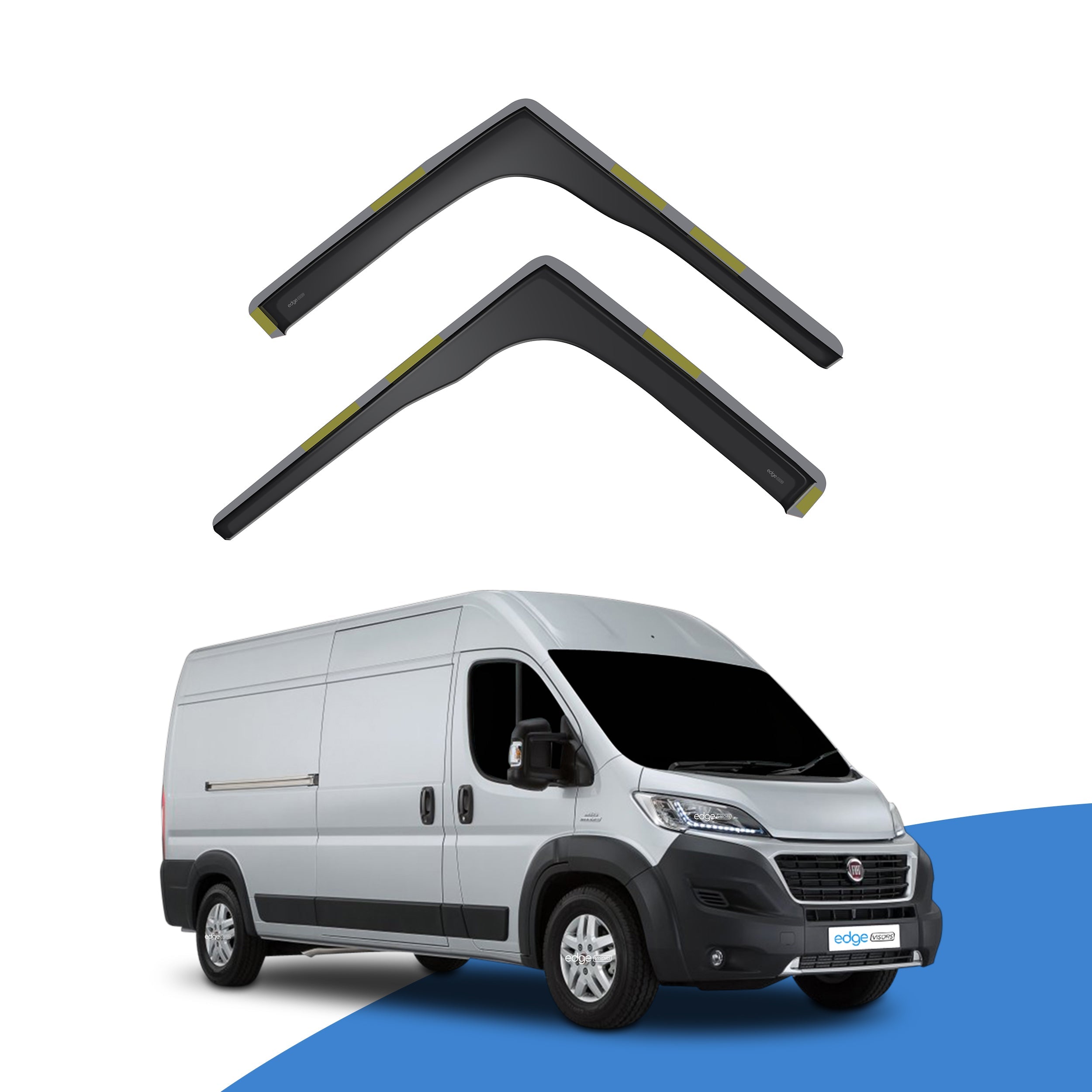Fiat Ducato MK3 2006-Onwards 2 Door Van Wind Deflectors 2pc