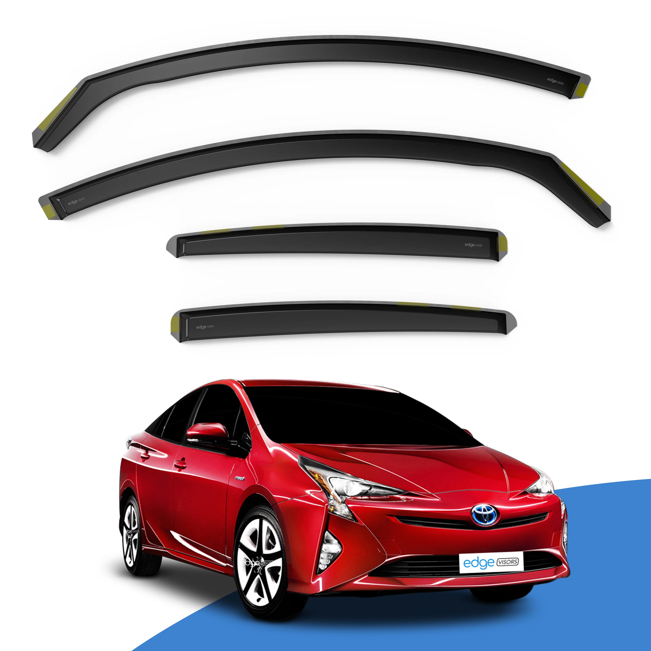 Toyota Prius MK4 2016-2023 5 Door Liftback Wind Deflectors 4pc