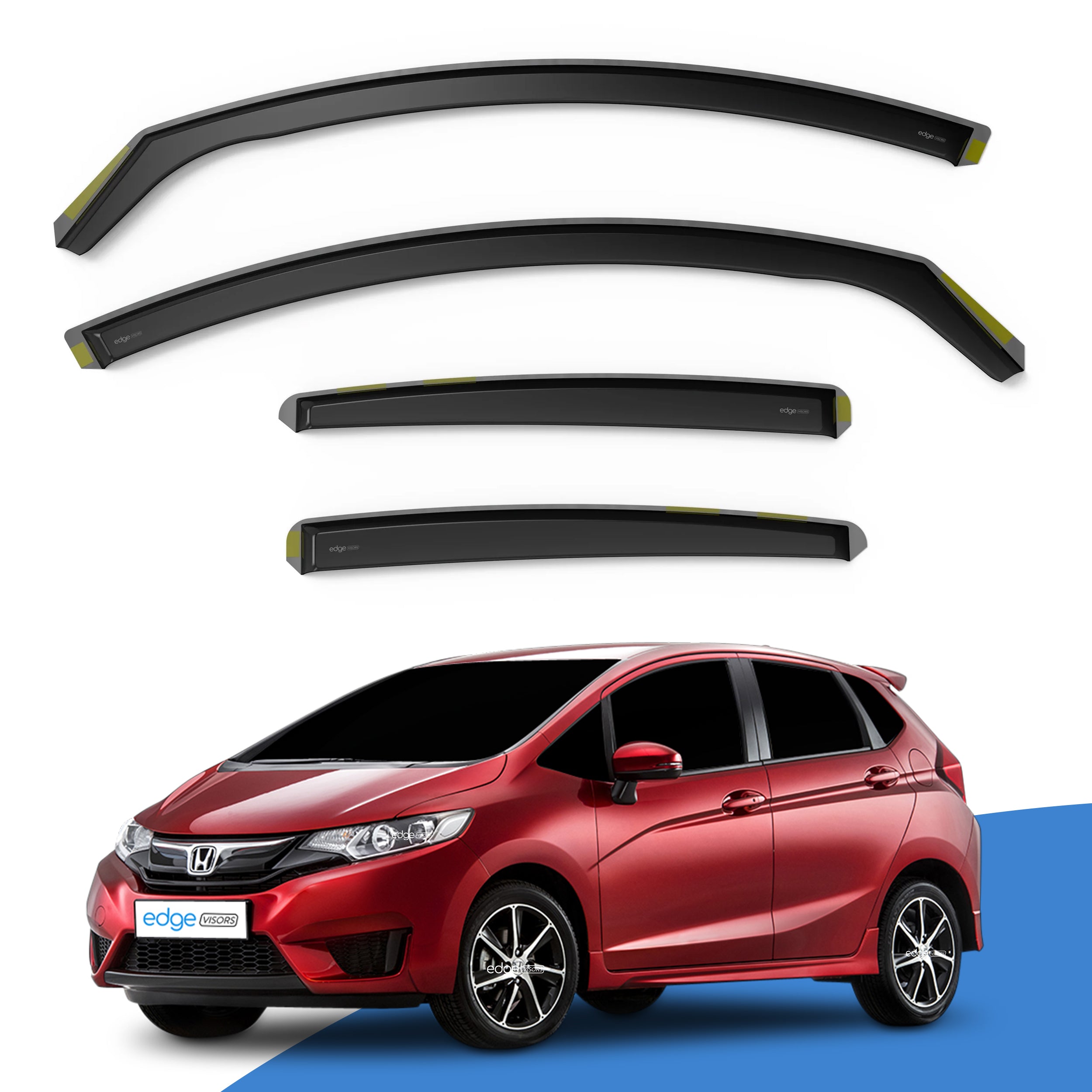 Honda Jazz MK3 2015-2020 5 Door Hatchback Wind Deflectors 4pc