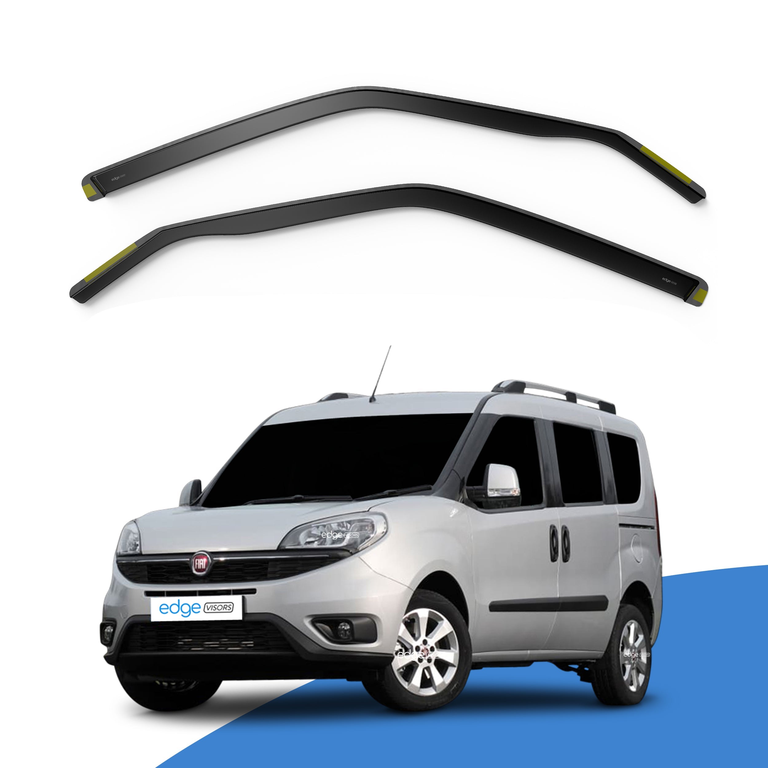 Fiat Doblo MK2 2010-2022 2 Door Van Wind Deflectors 2pc