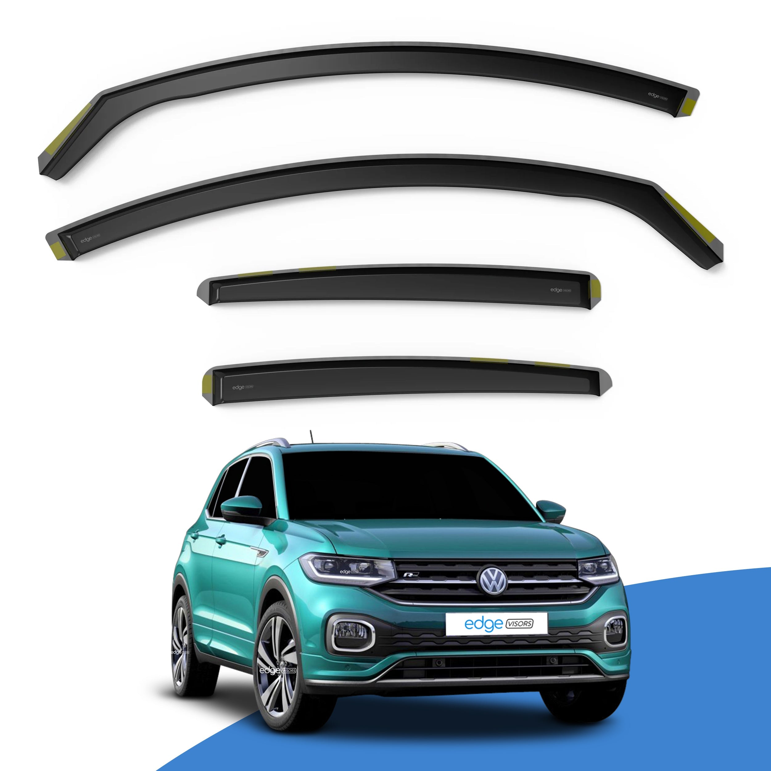 VW T-Cross MK1 2019-Onwards 5 Door SUV Wind Deflectors 4pc