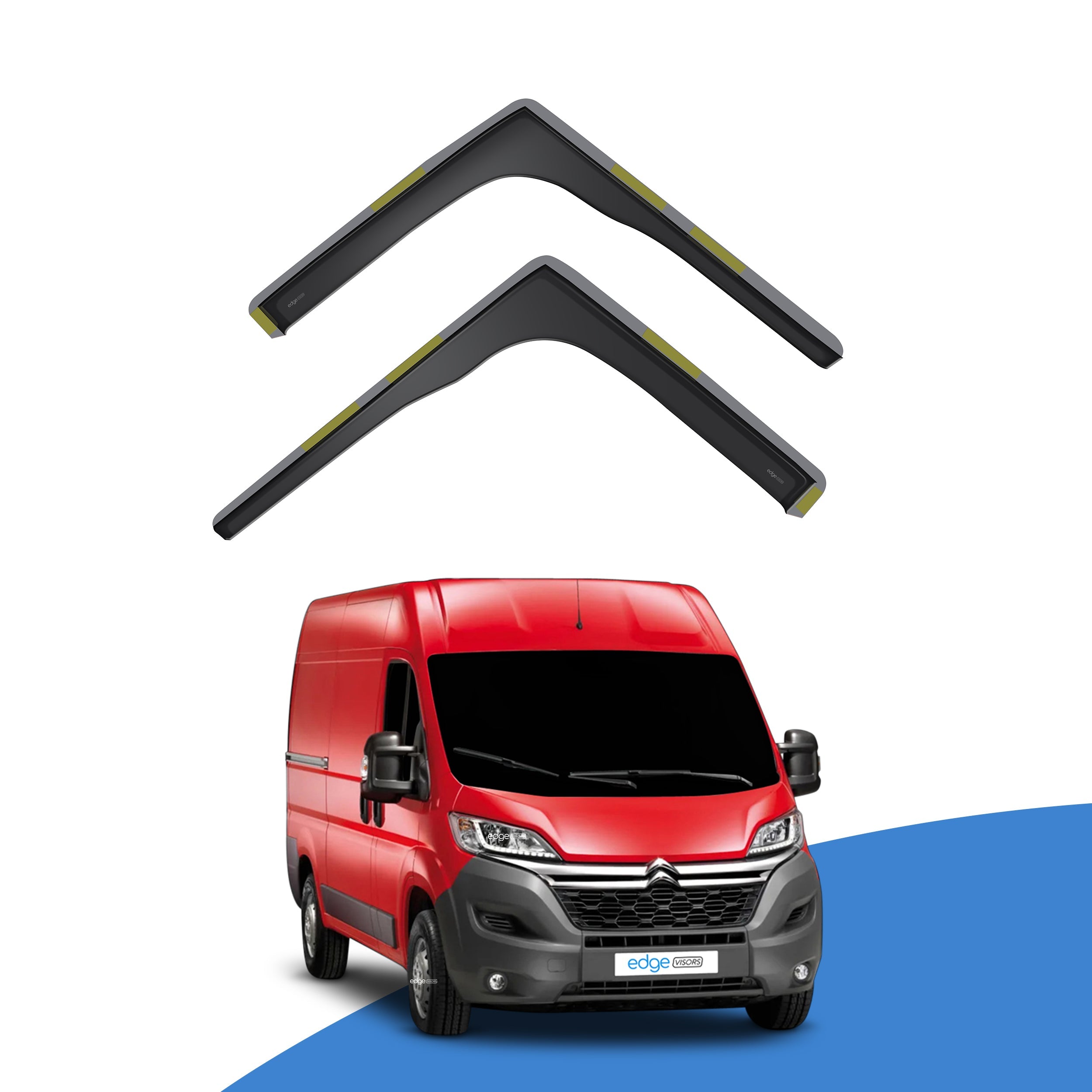 Citroen Relay Jumper MK3 2006-Onwards 2 Door Van Wind Deflectors 2pc