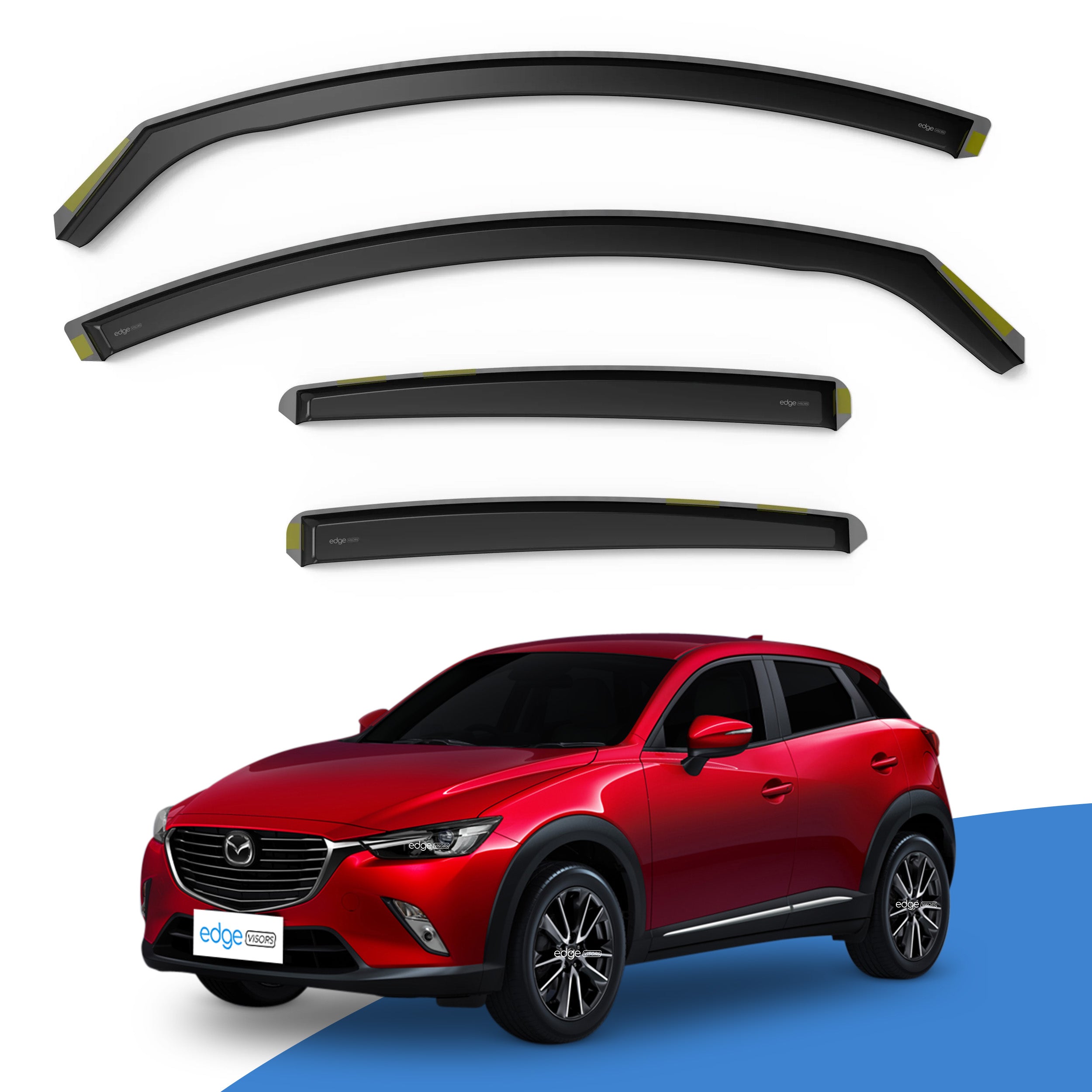 Mazda CX-3 2014-Onwards 5 Door SUV Wind Deflectors 4pc