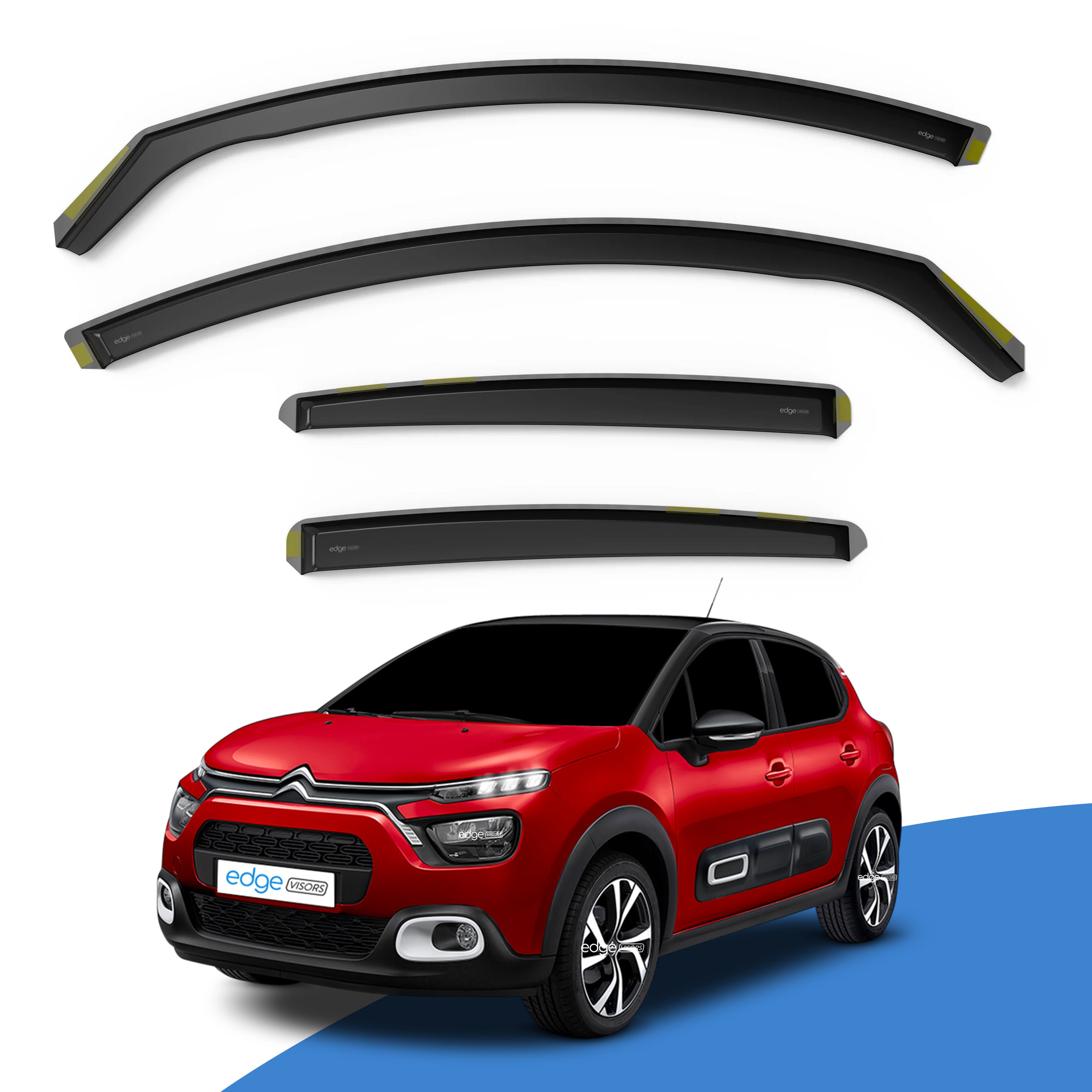 Citroen C3 MK3 2017-2024 5 Door Hatchback Wind Deflectors 4pc