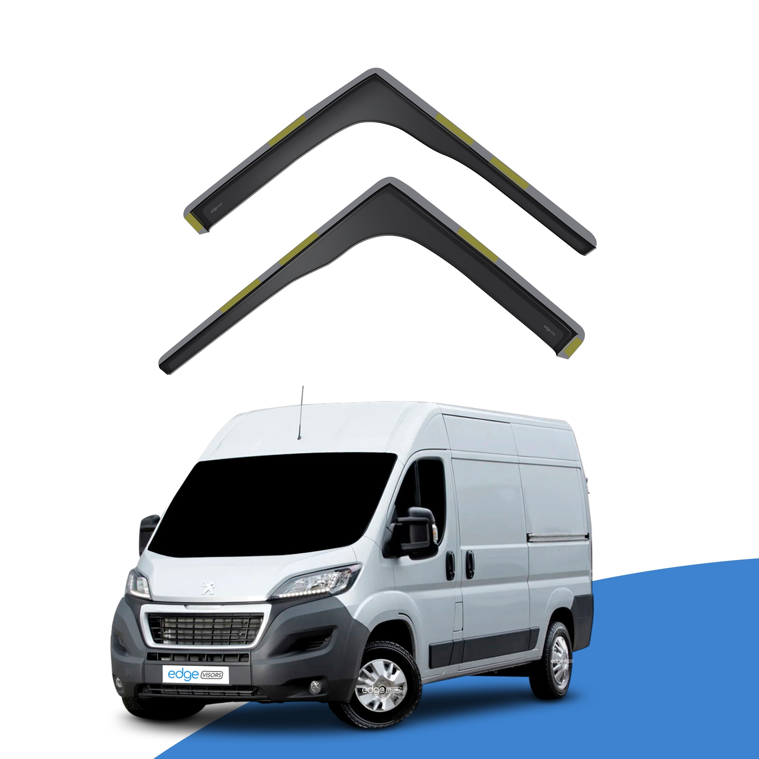 Peugeot Boxer MK3 2006-Onwards 2 Door Van Wind Deflectors 2pc