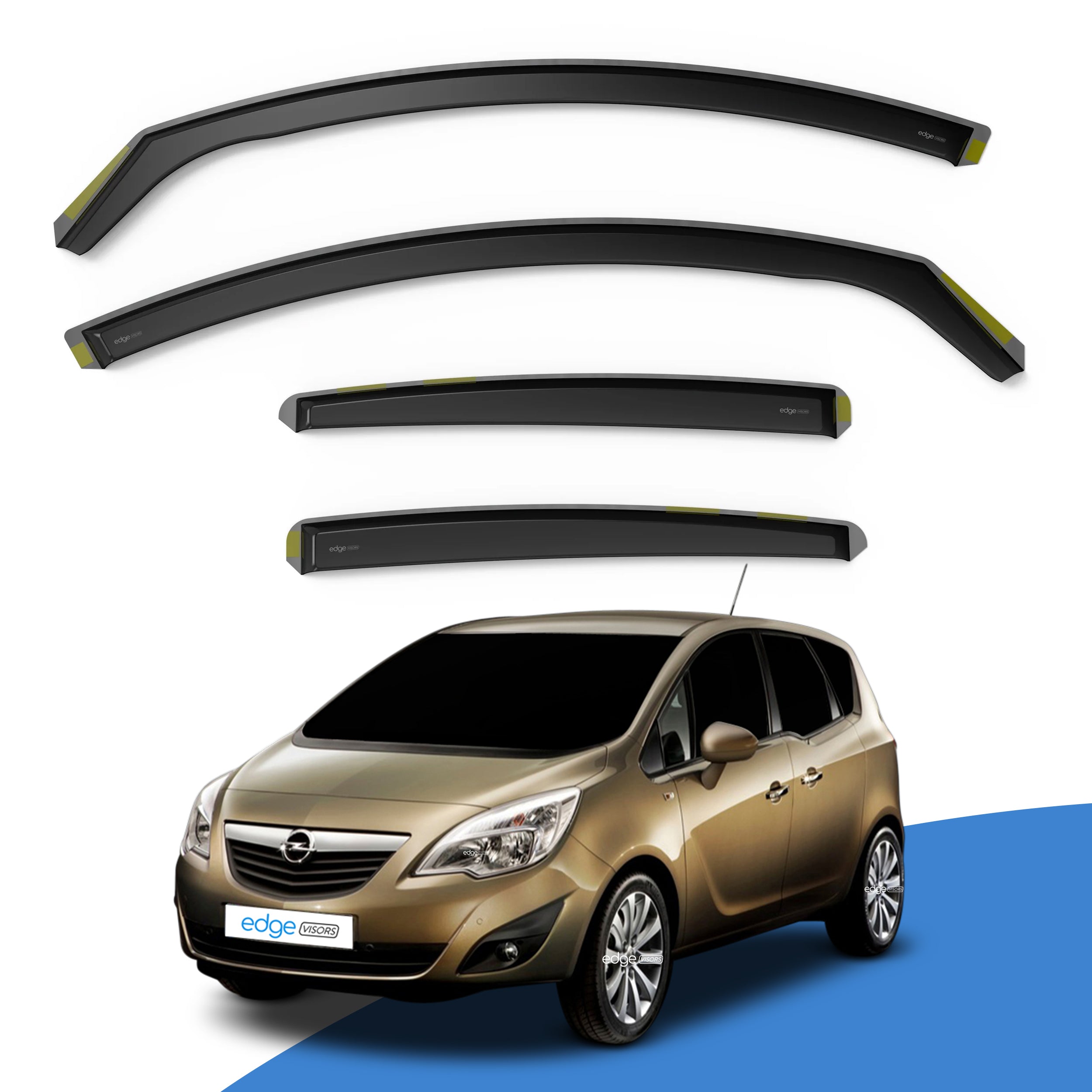 Vauxhall Meriva B MK2 2010-2017 5 Door MPV Wind Deflectors 4pc