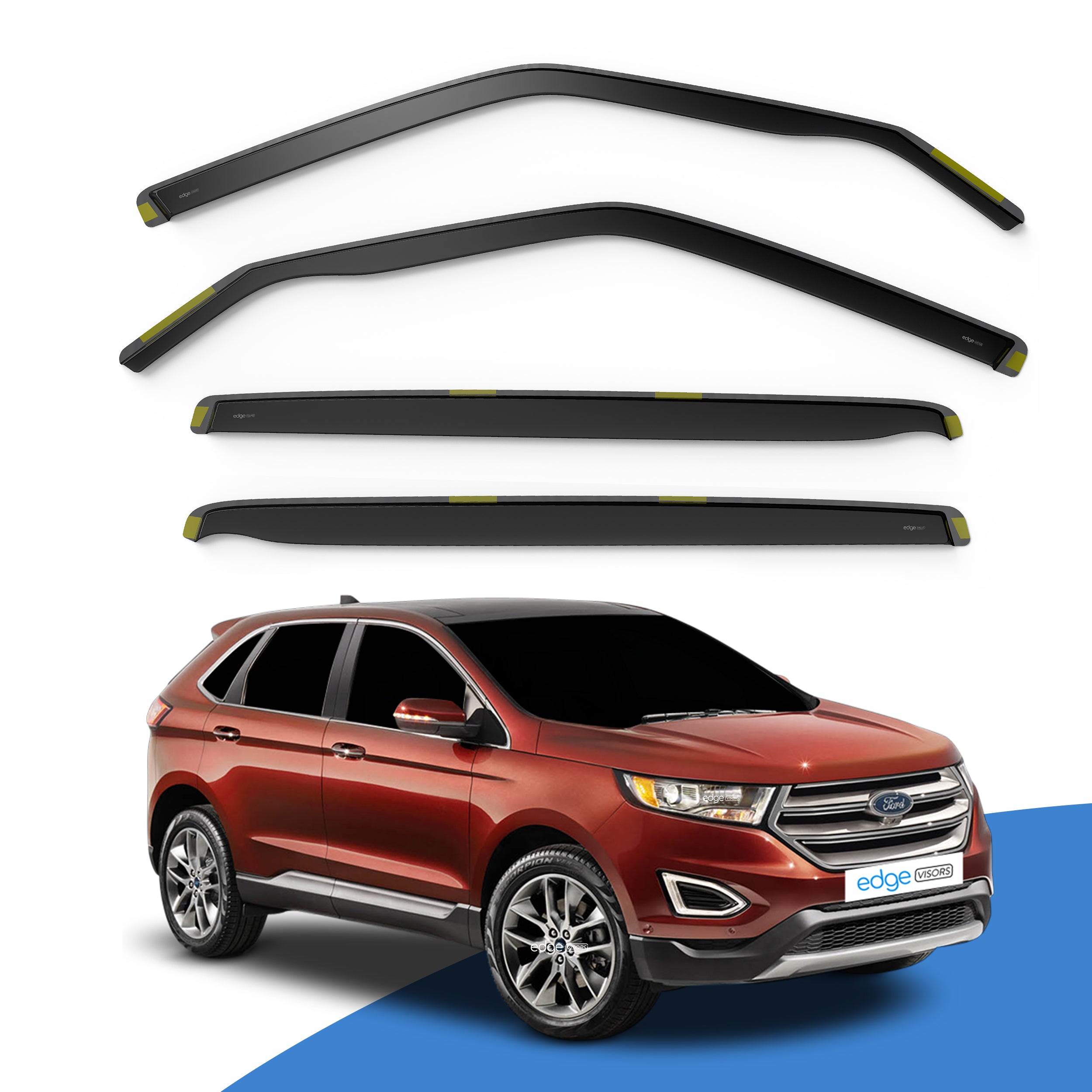 Ford Edge MK2 2014-2023 5 Door SUV Wind Deflectors 4pc