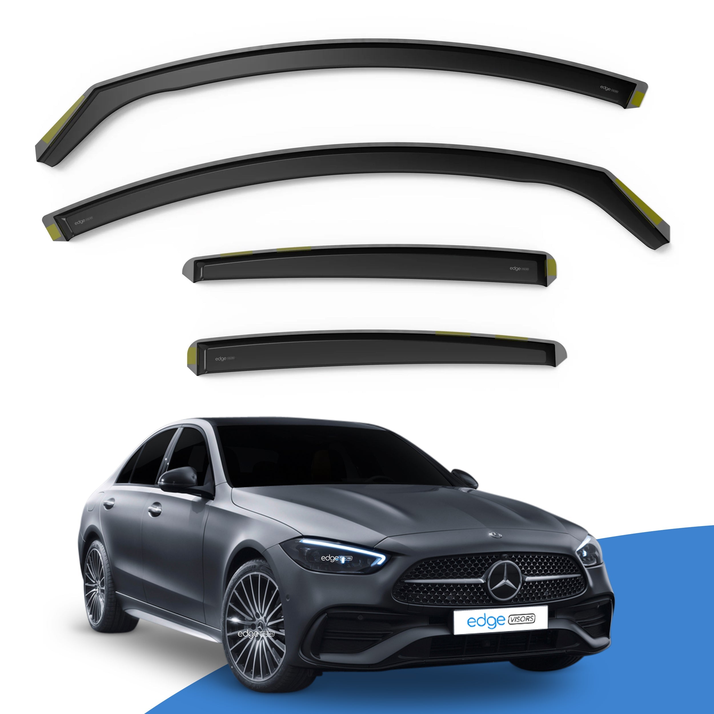 Mercedes C-Class W206 2022-Onwards 4 Door Saloon Wind Deflectors 4pc
